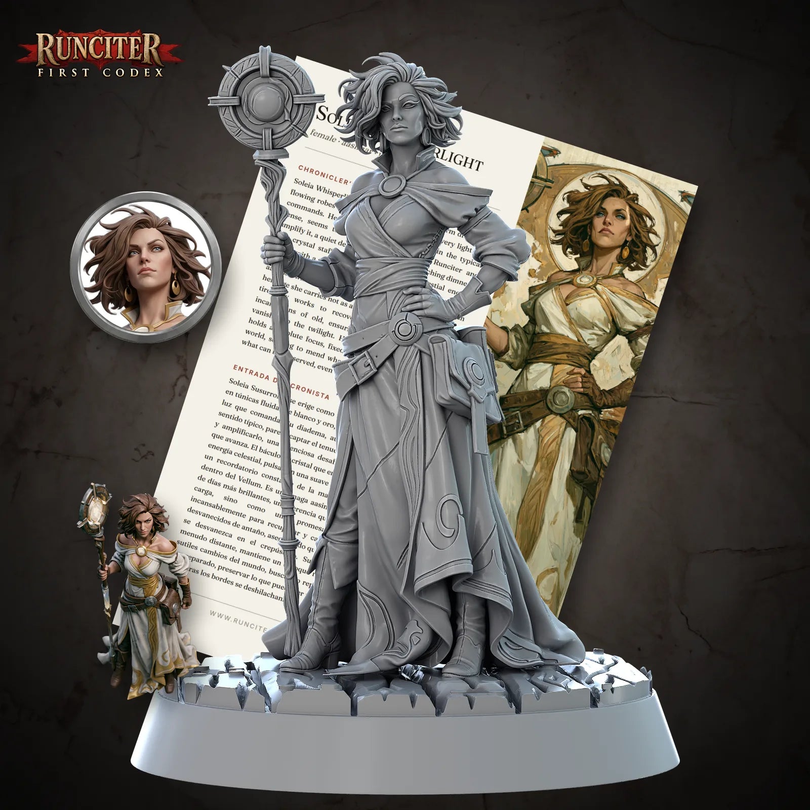 Soleia Whisperlight · Female Aasimar Wizard