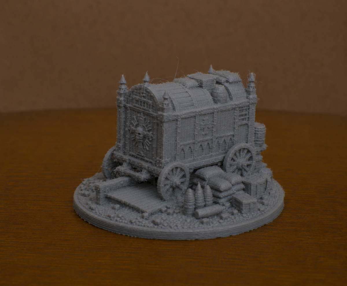 Medieval wagon, detail view