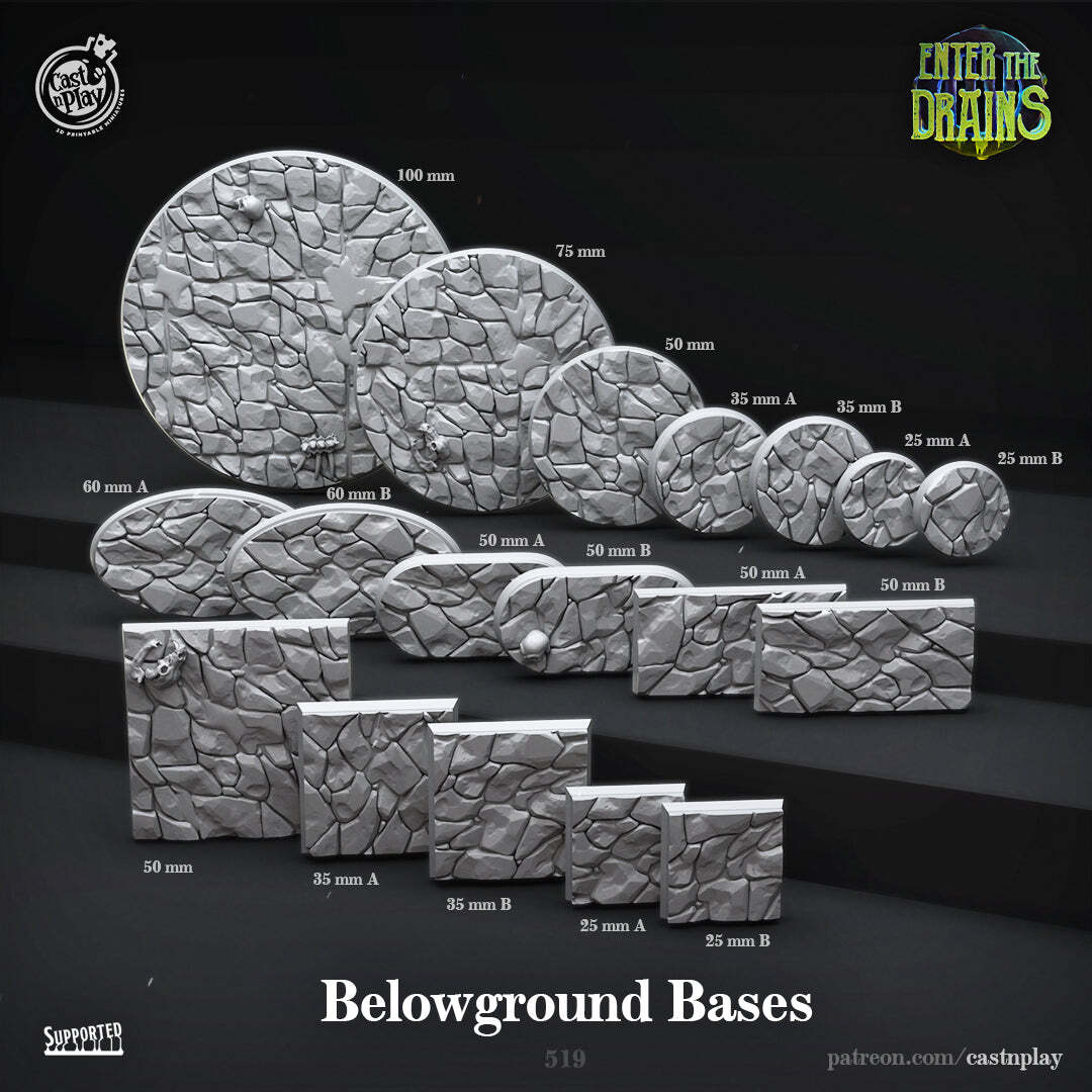 Cast n Play Belowground Bases Enter the Drains