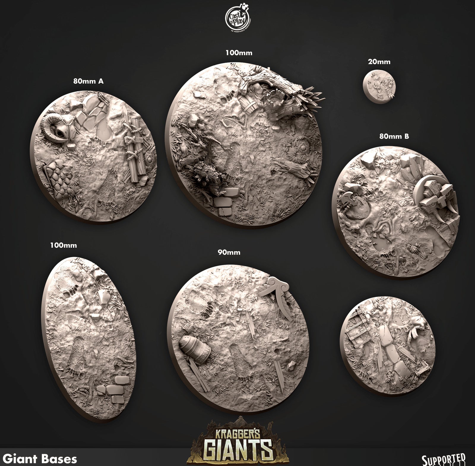 Cast n Play Kragger's Giants Bases Set