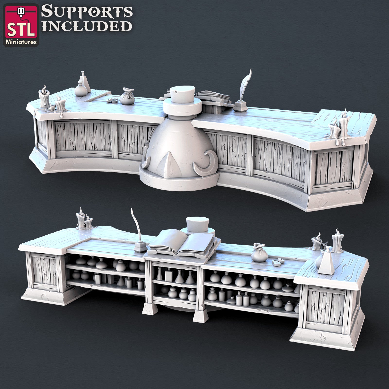 Vendor counter and cabinet terrain