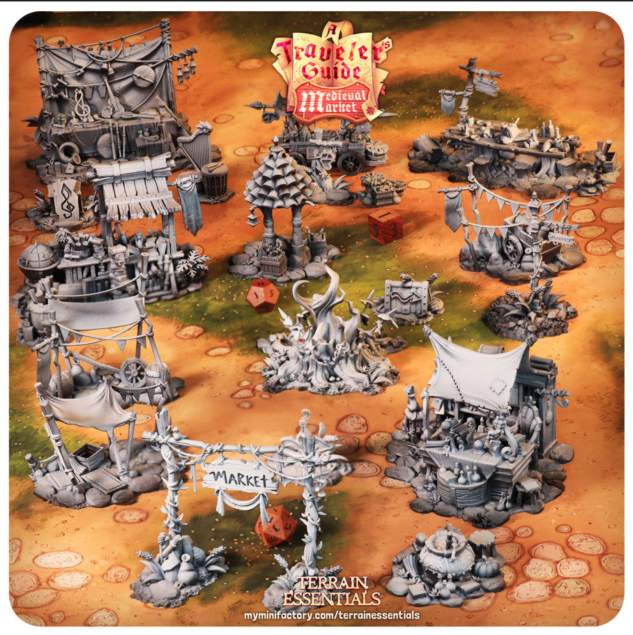 Medieval Market Terrain Set