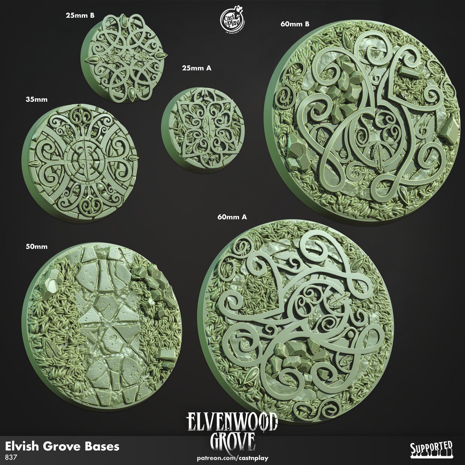 Cast n Play Elvenwood Grove Bases Set