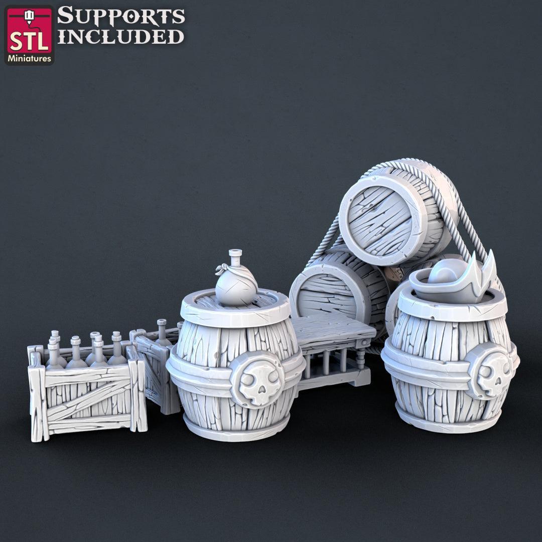 Wrecked pirate ship miniature terrain
