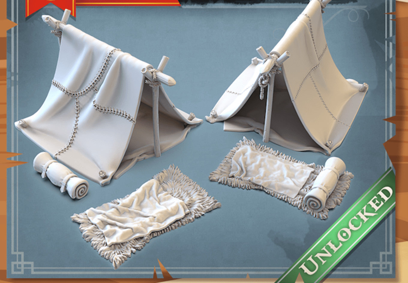 Camp props 28mm resin tabletop scenery
