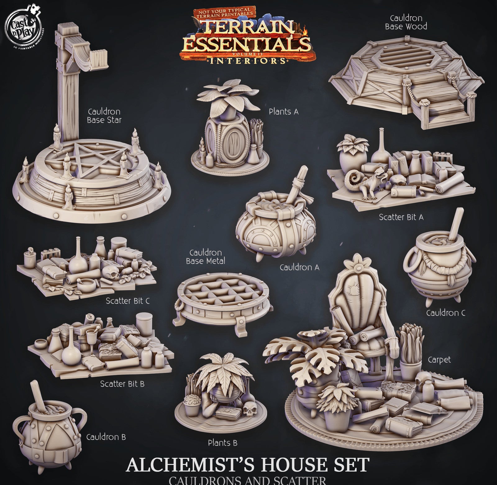 Alchemist's House Cauldrons and Scatter Terrain