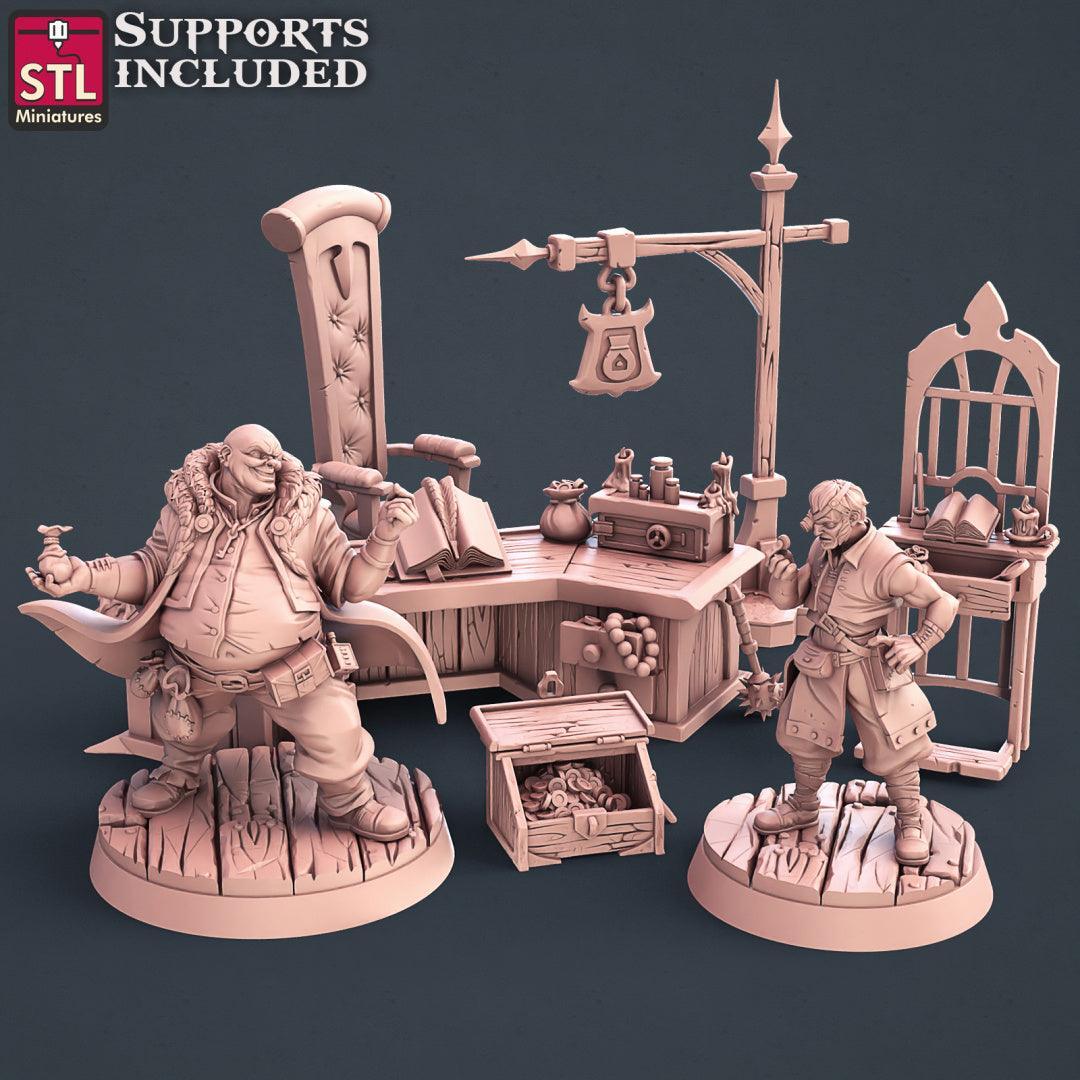 Lender 28mm resin miniature set