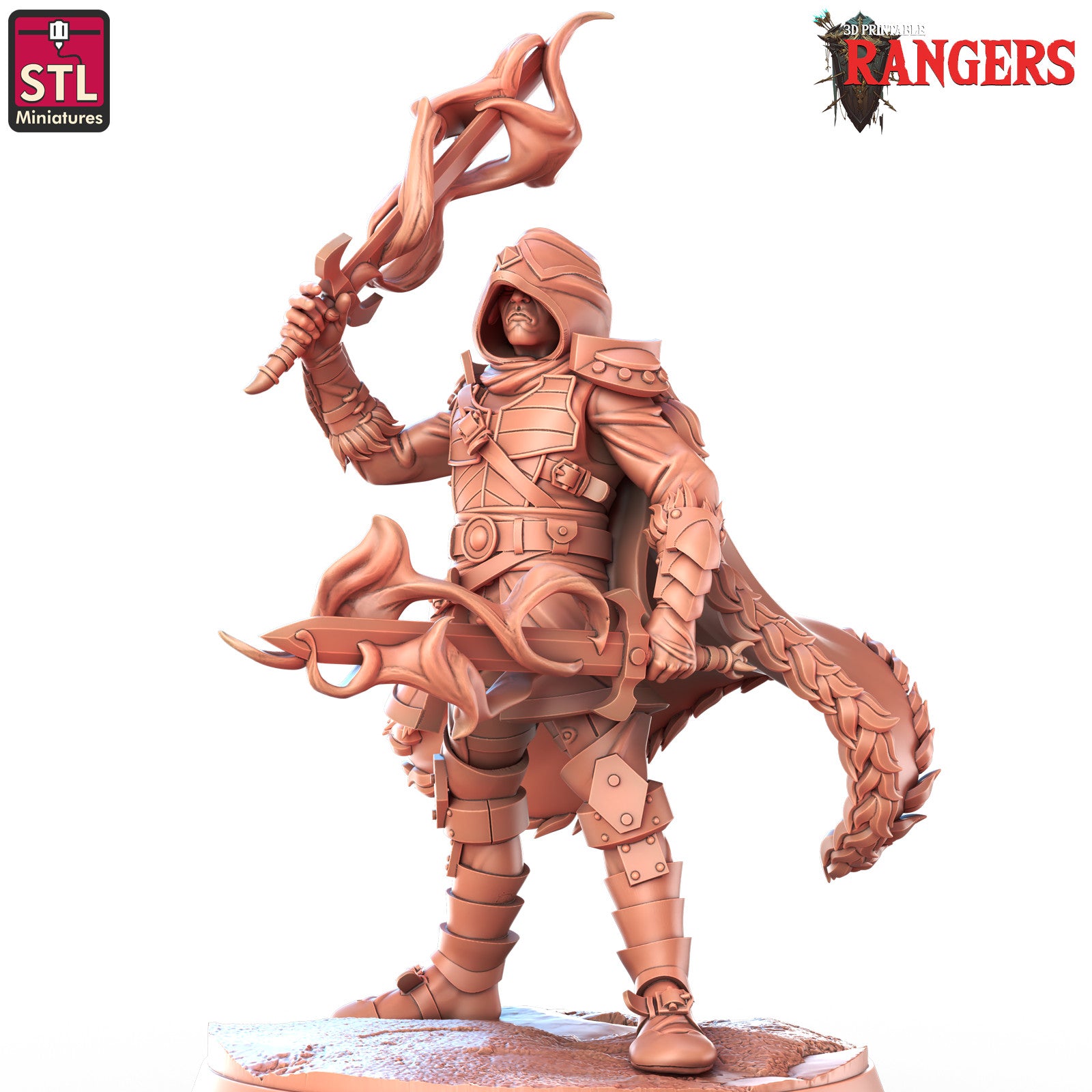 Elf Male Ranger A 28mm miniature alternate view