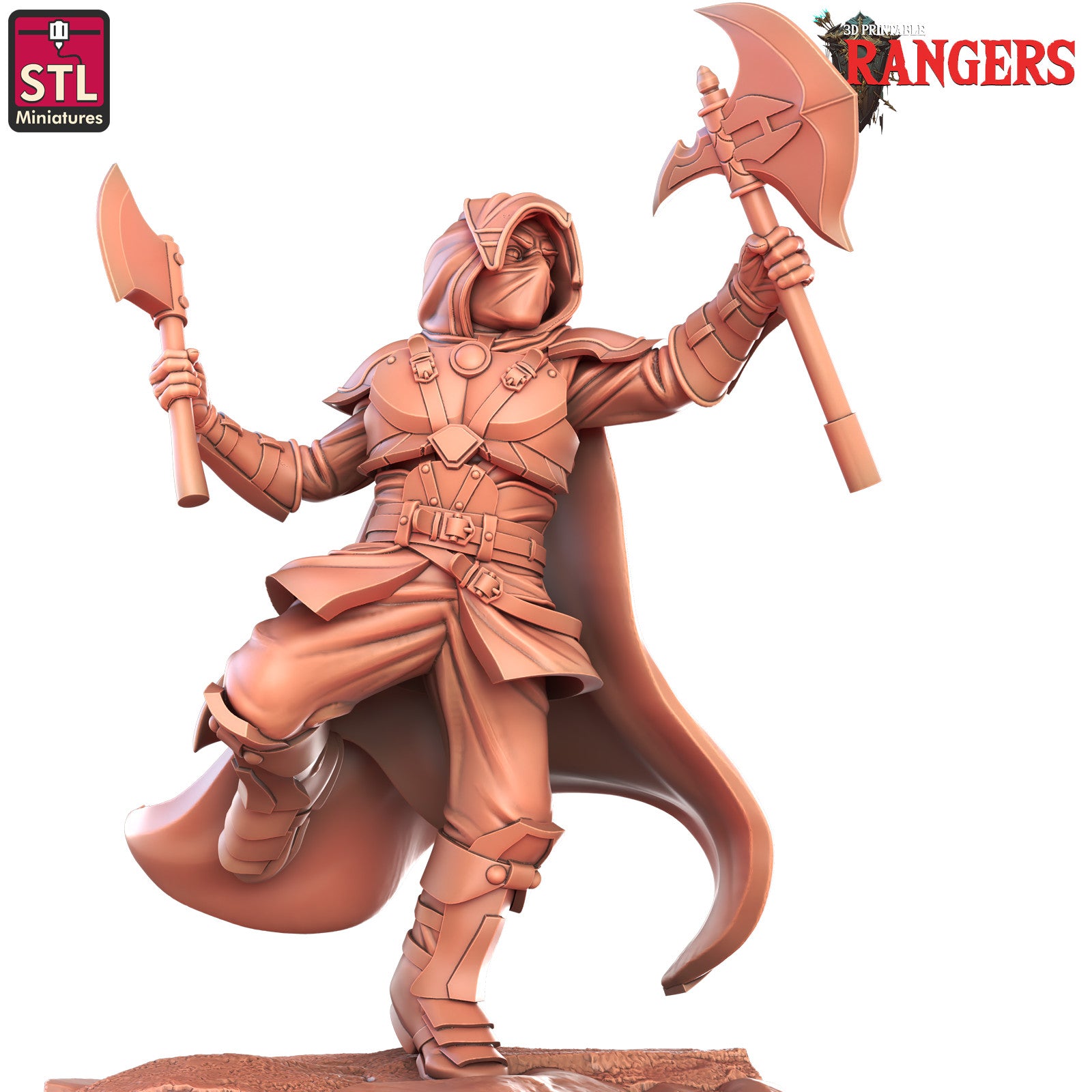 Human Male Ranger A 28mm miniature alternate view