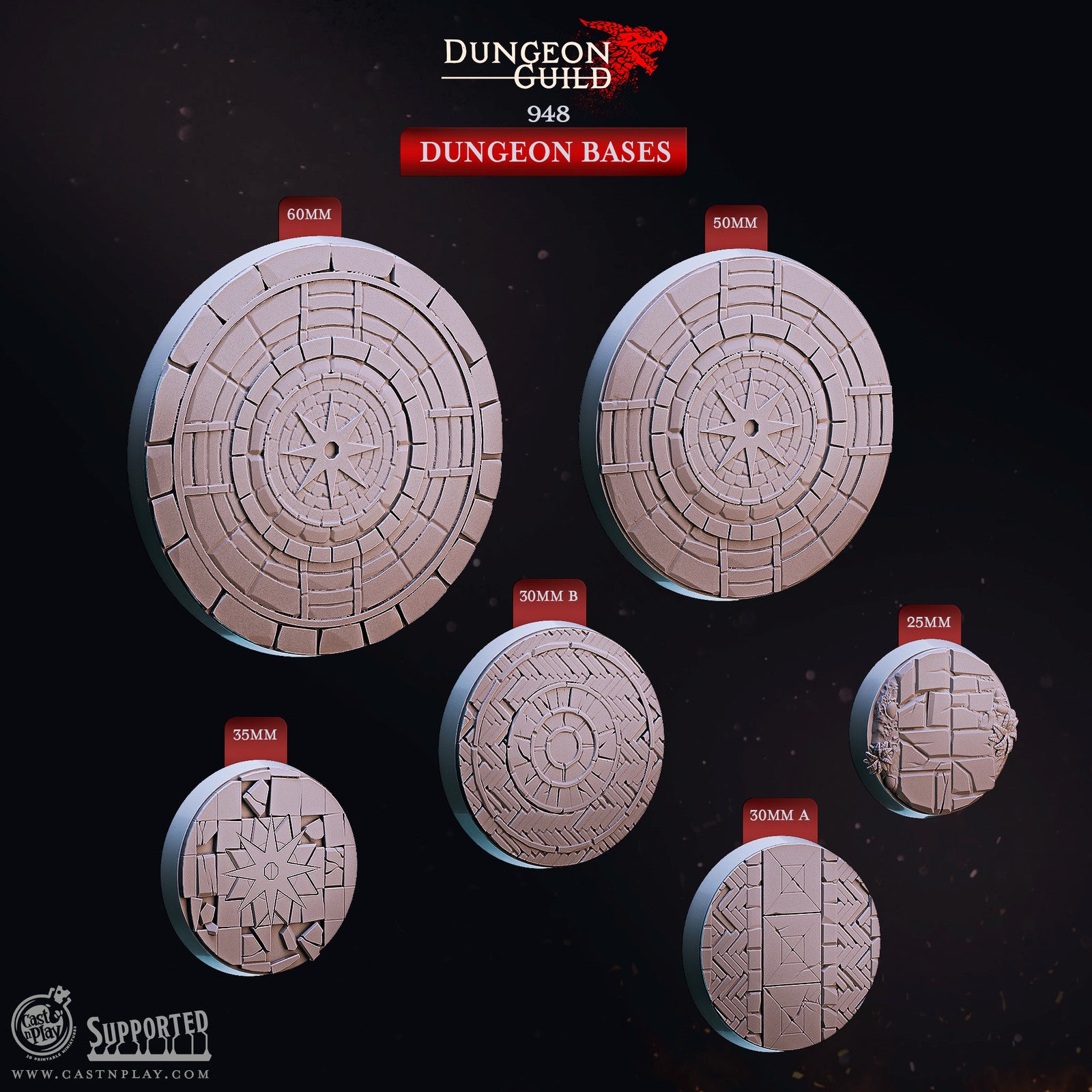 Cast n Play Dungeon Guild Bases Set