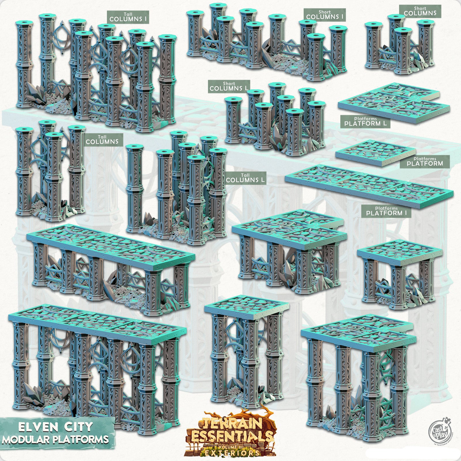 Modular Platforms Elven City Set