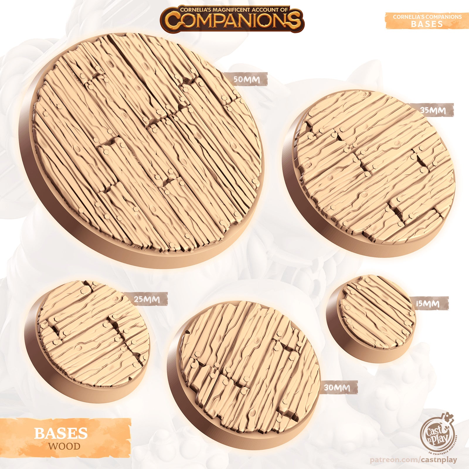 Cast n Play Wood Companion's Bases Starter Pack