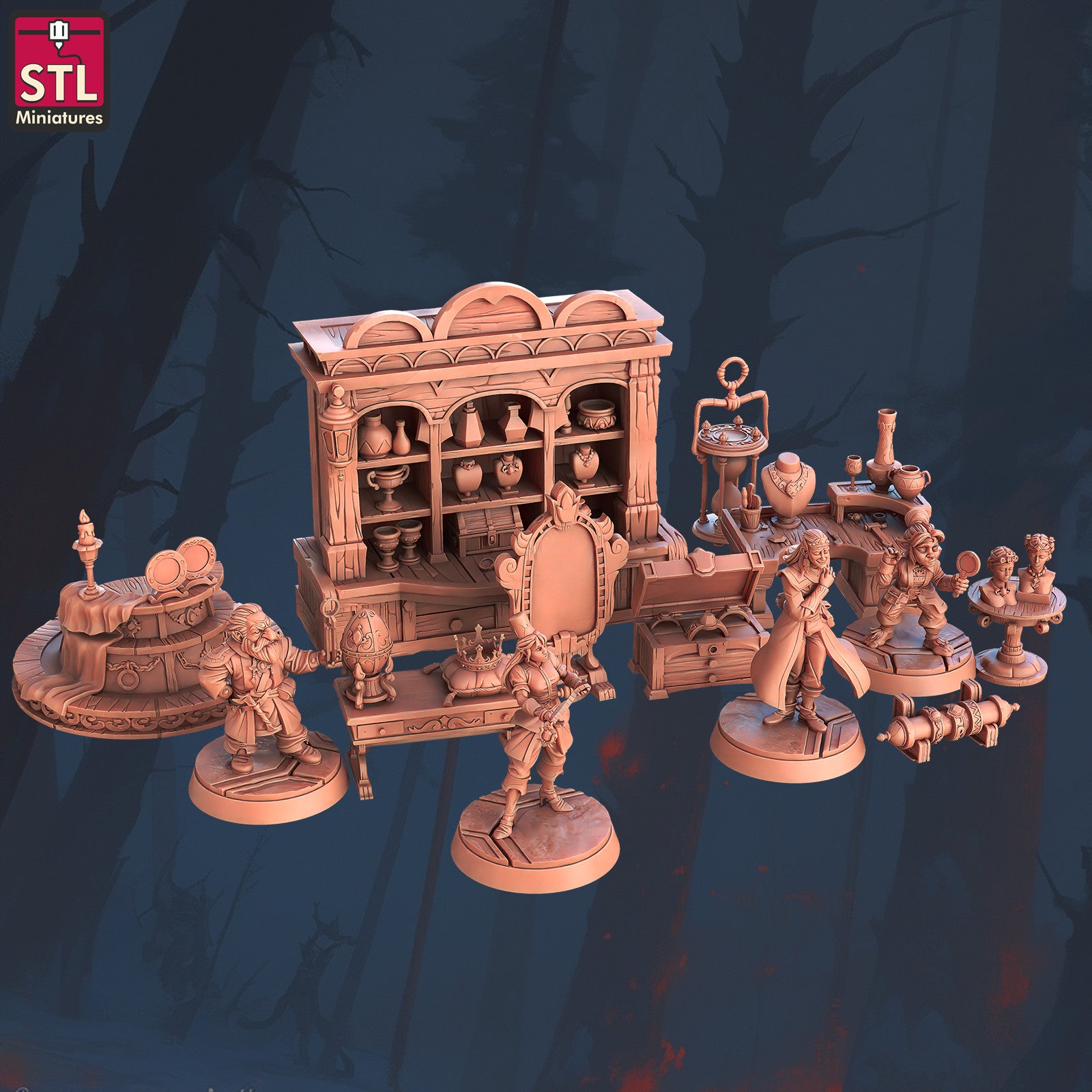 Jewel Crafters Set 3D printed 28mm miniature terrain