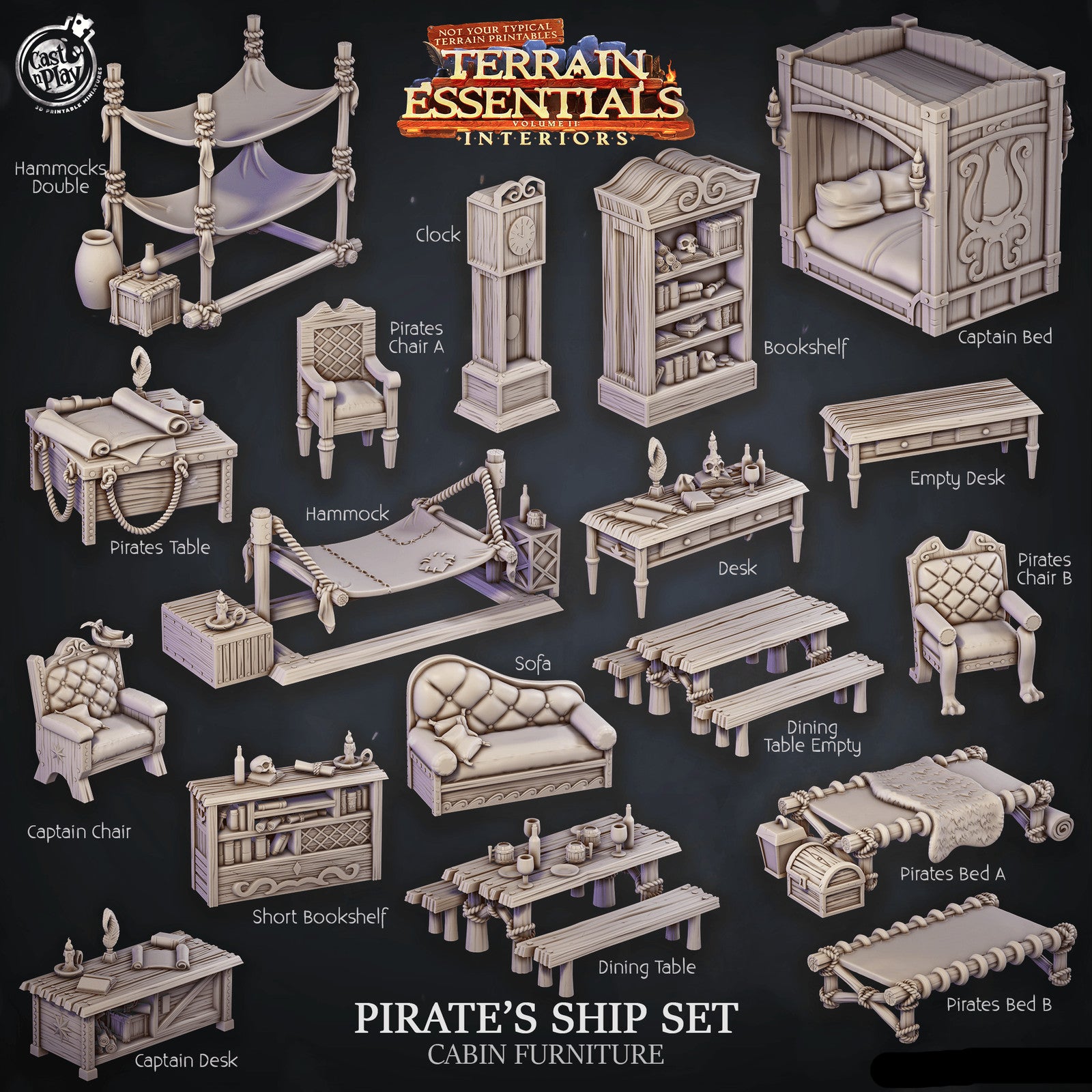 Pirate Ship Cabin Furniture
