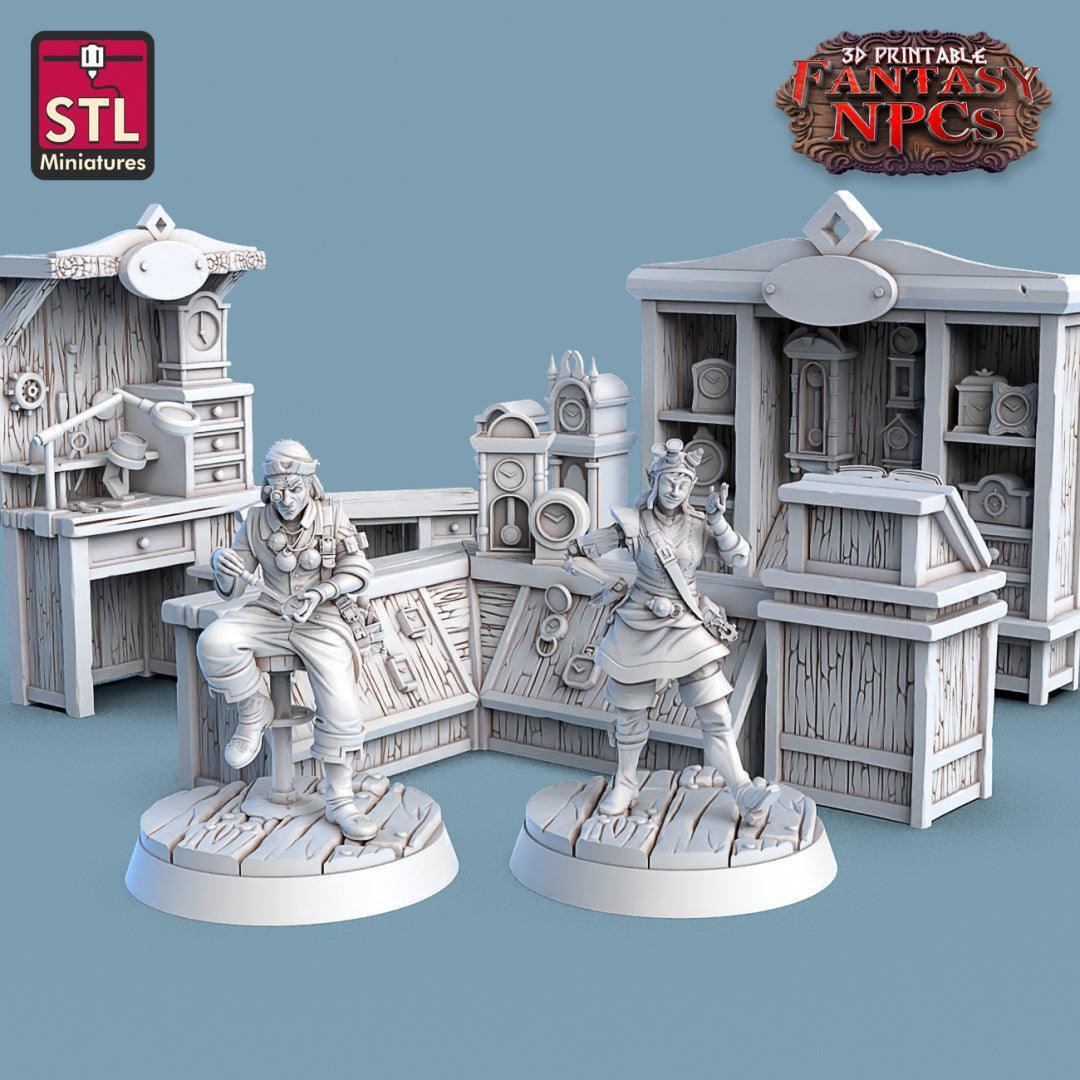 Clockworkers Set 3D printed 28mm miniature terrain
