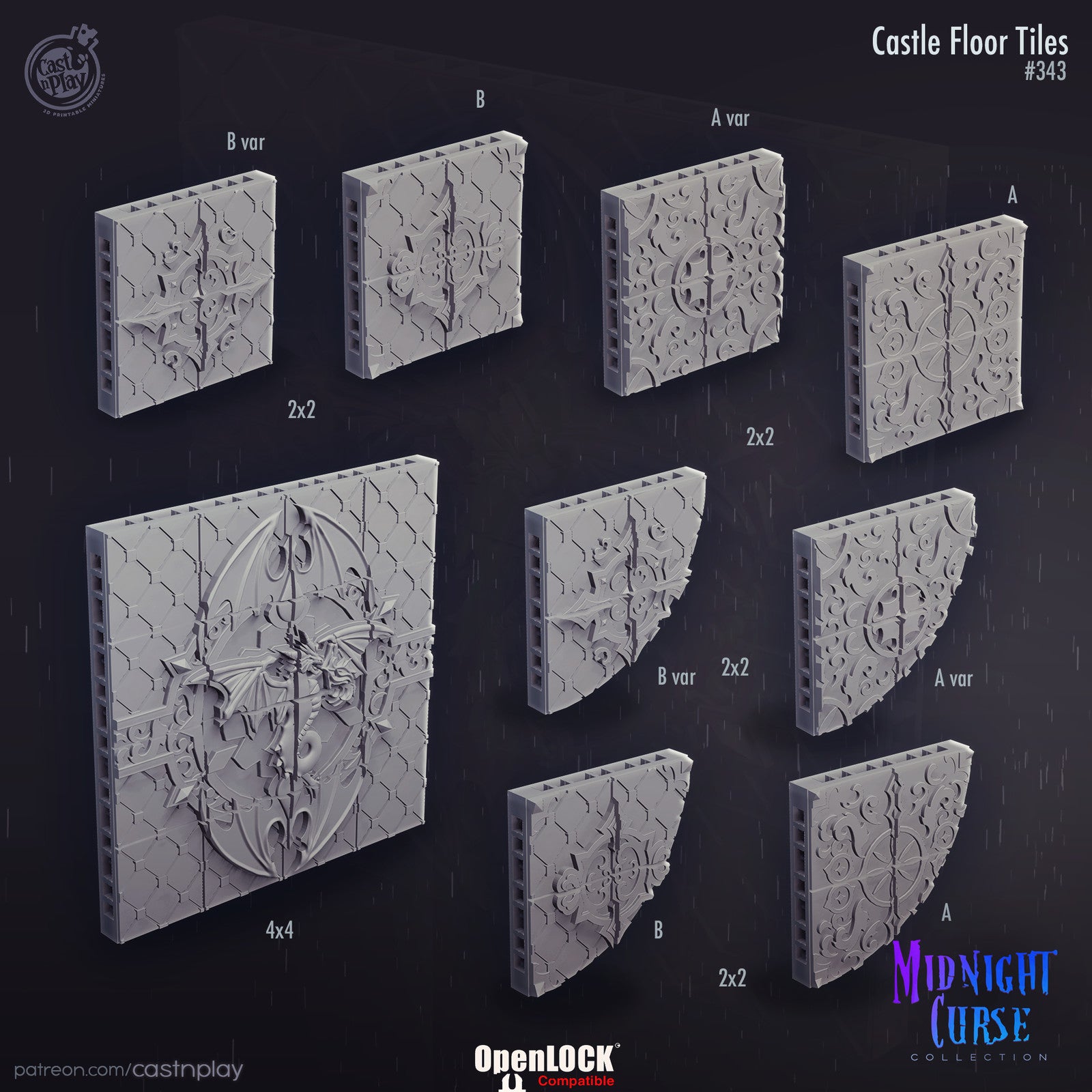 Castle Floor Tiles Midnight Curse