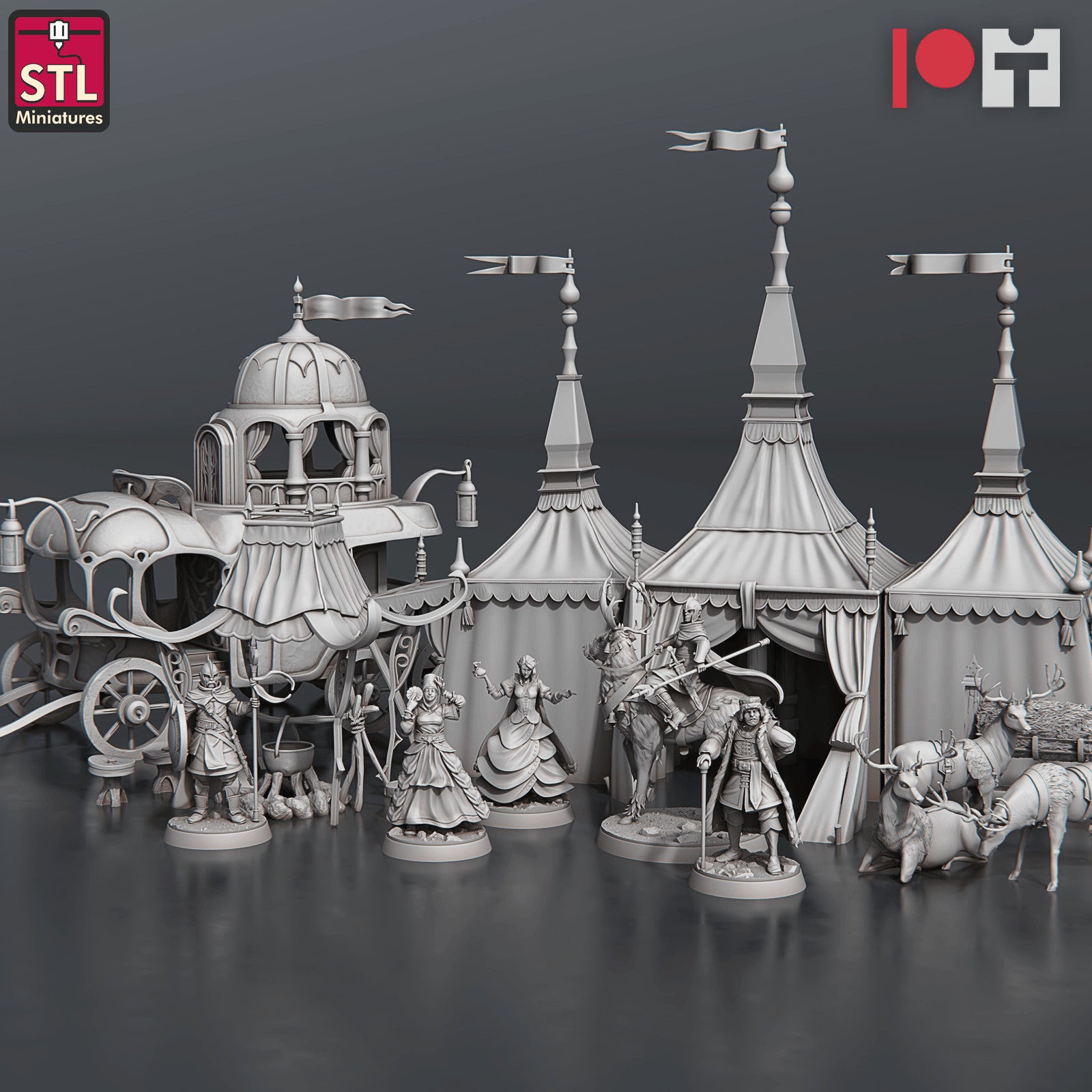 Nobles Set 3D printed 28mm miniature terrain
