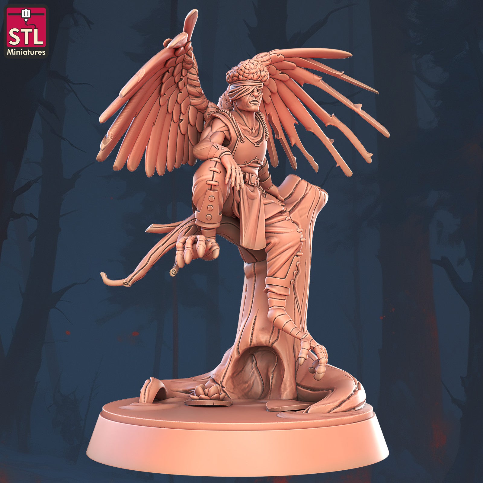 Winged character 28mm miniature