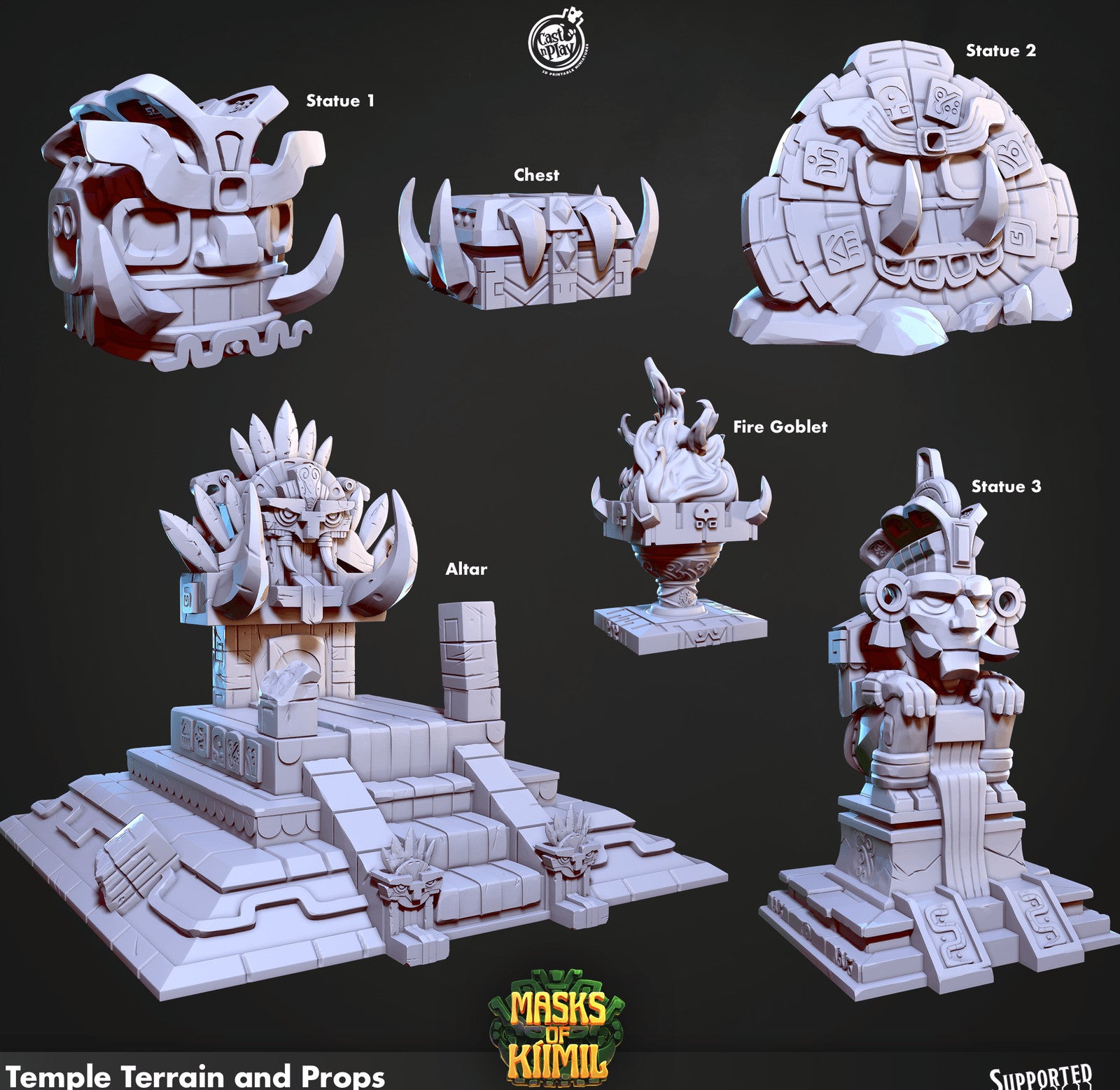 Temple Terrain and Props Masks of Kiimil