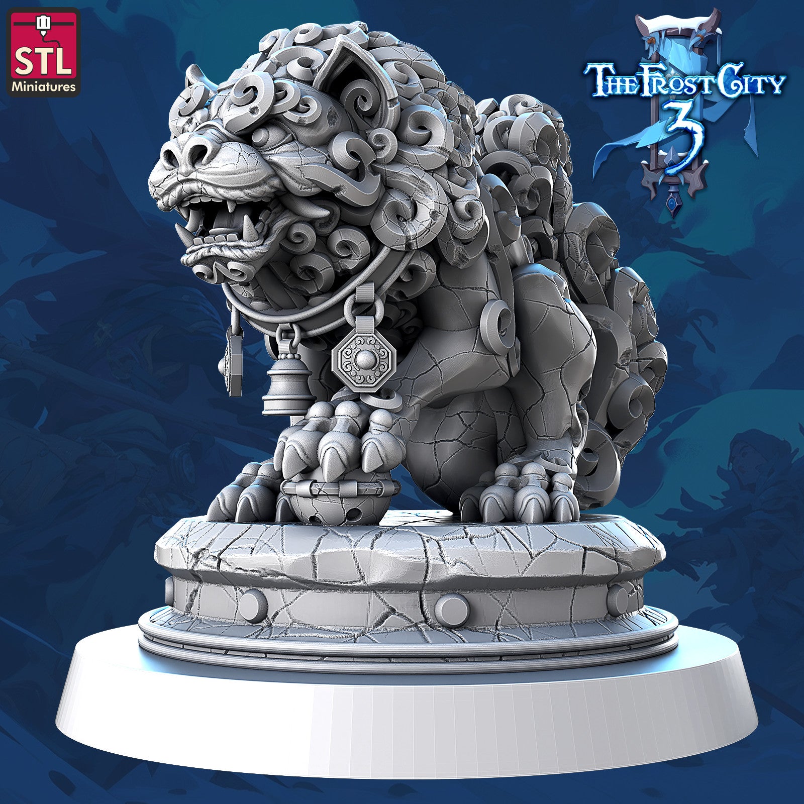 Shrieking Wolf 28mm resin miniature, unpainted
