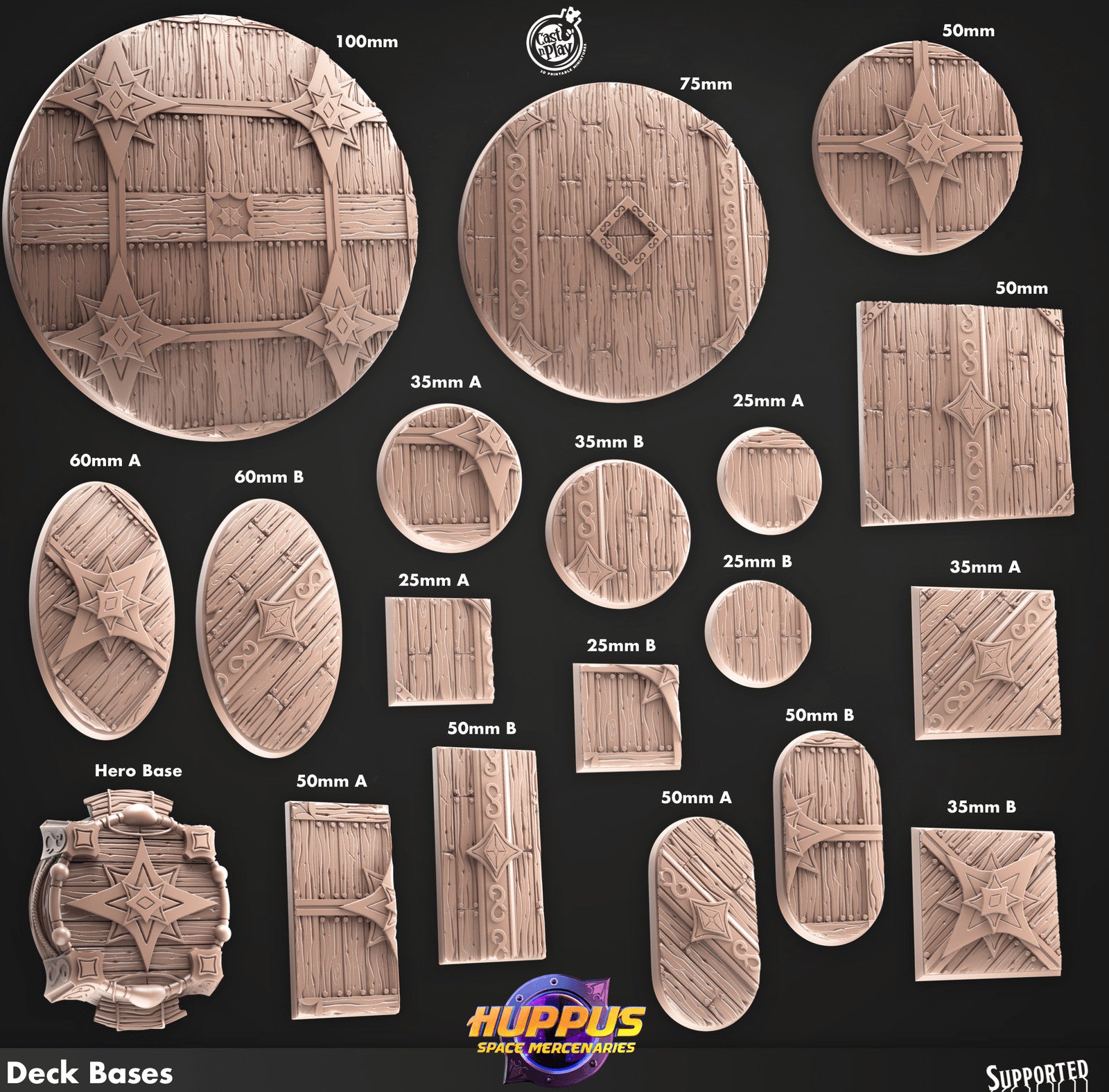 Cast n Play Huppus Space Mercenaries Deck Bases
