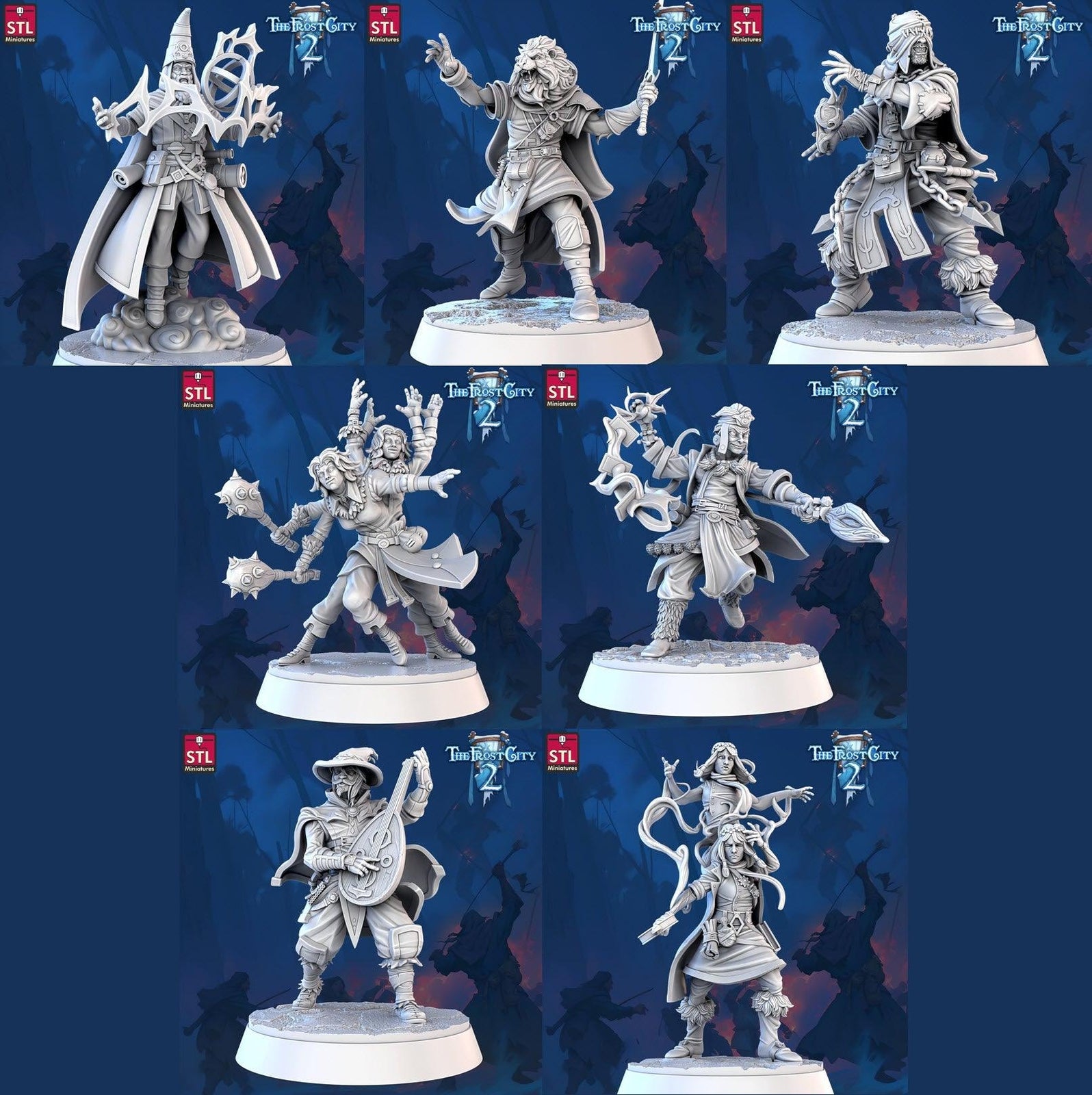Frost City Mages 2 28mm resin miniature set