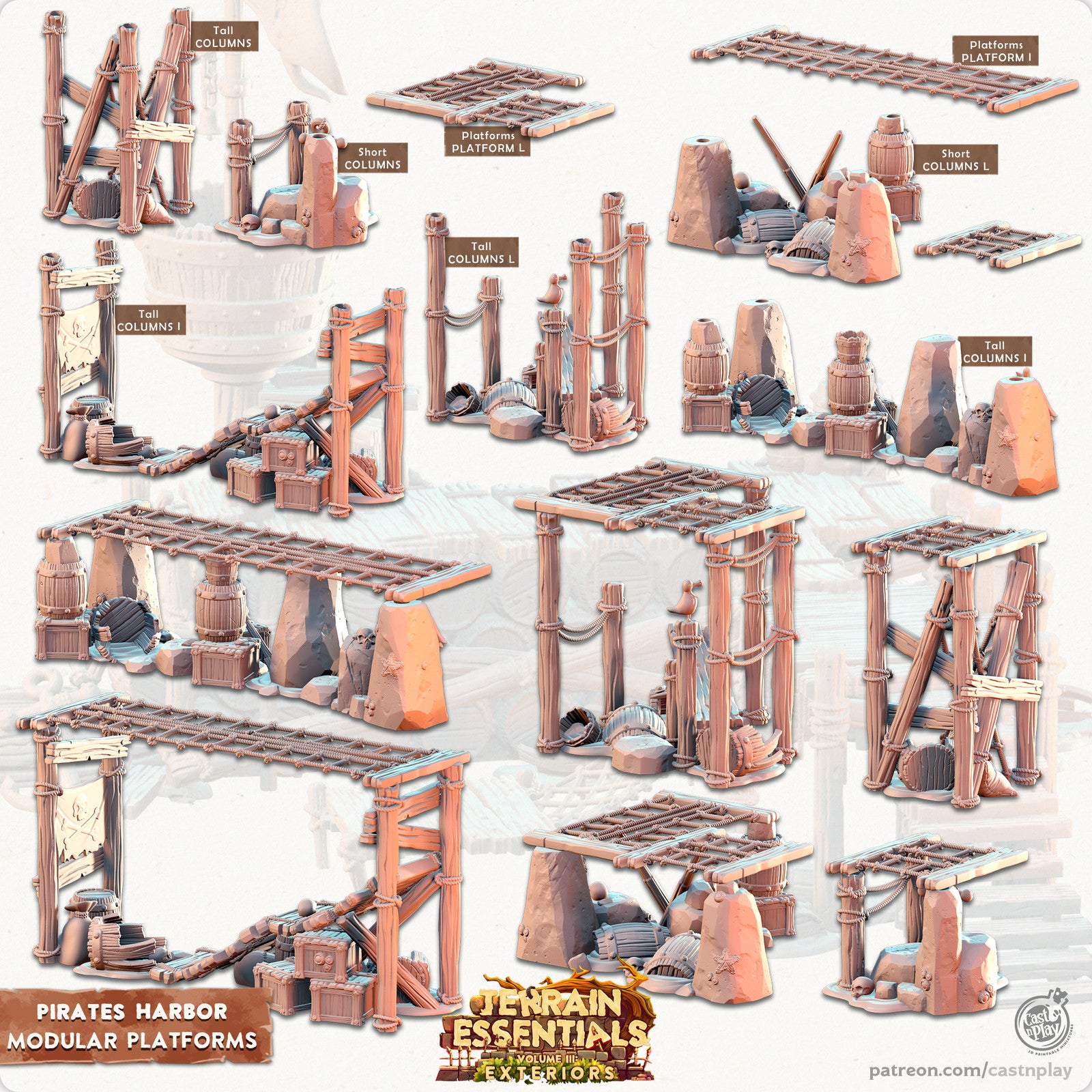 Platforms Pirates Harbor Terrain Set