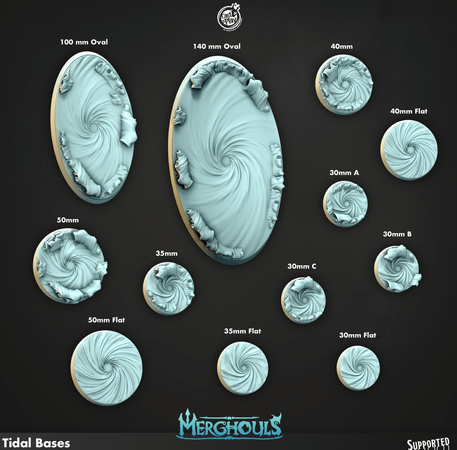Cast n Play Merghouls Tidal Bases Set