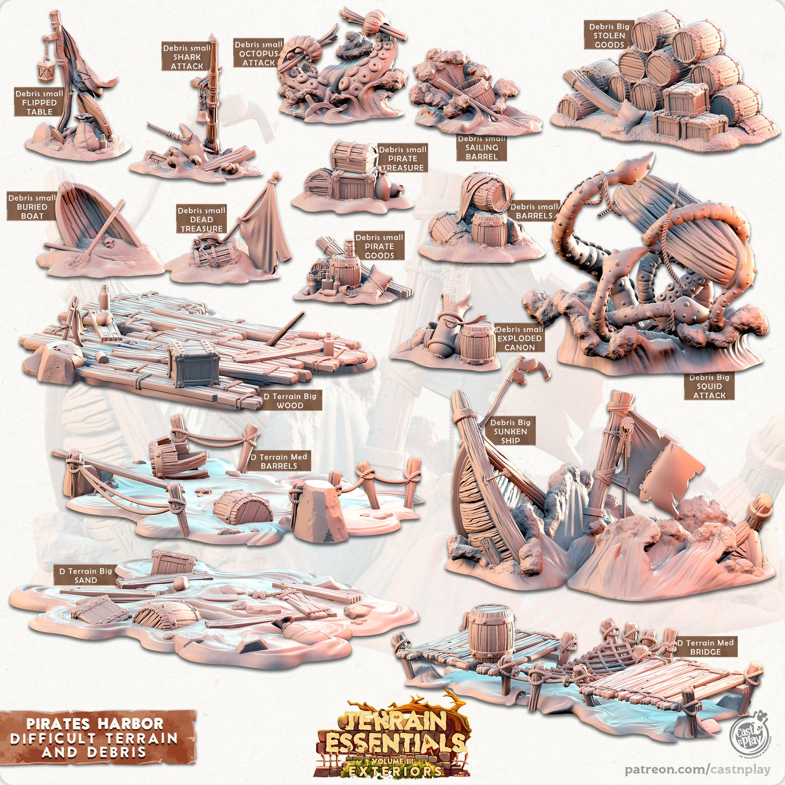 Debris and Difficult Terrain Pirates Harbor Set