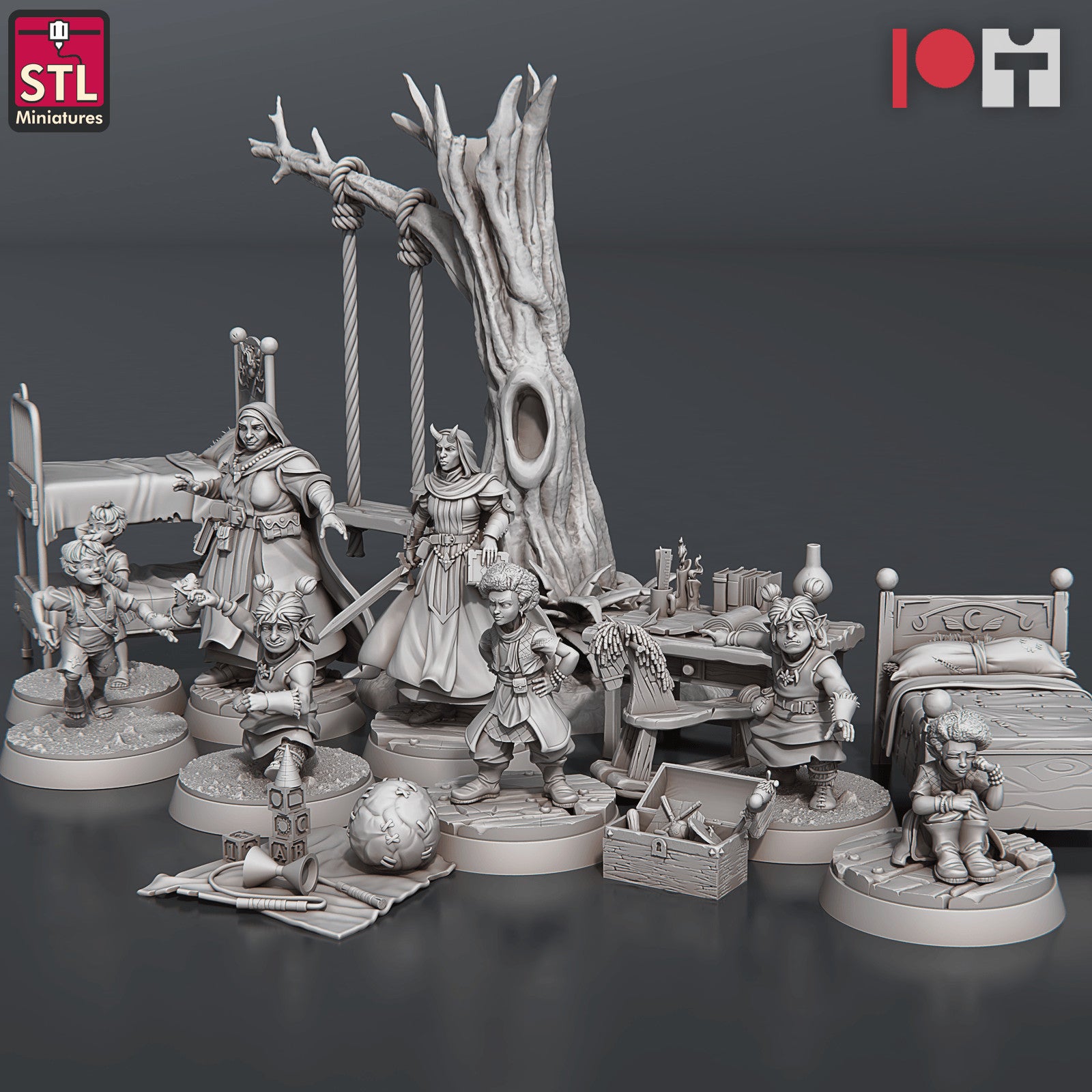 Orphanage 28mm resin miniature and scenery set