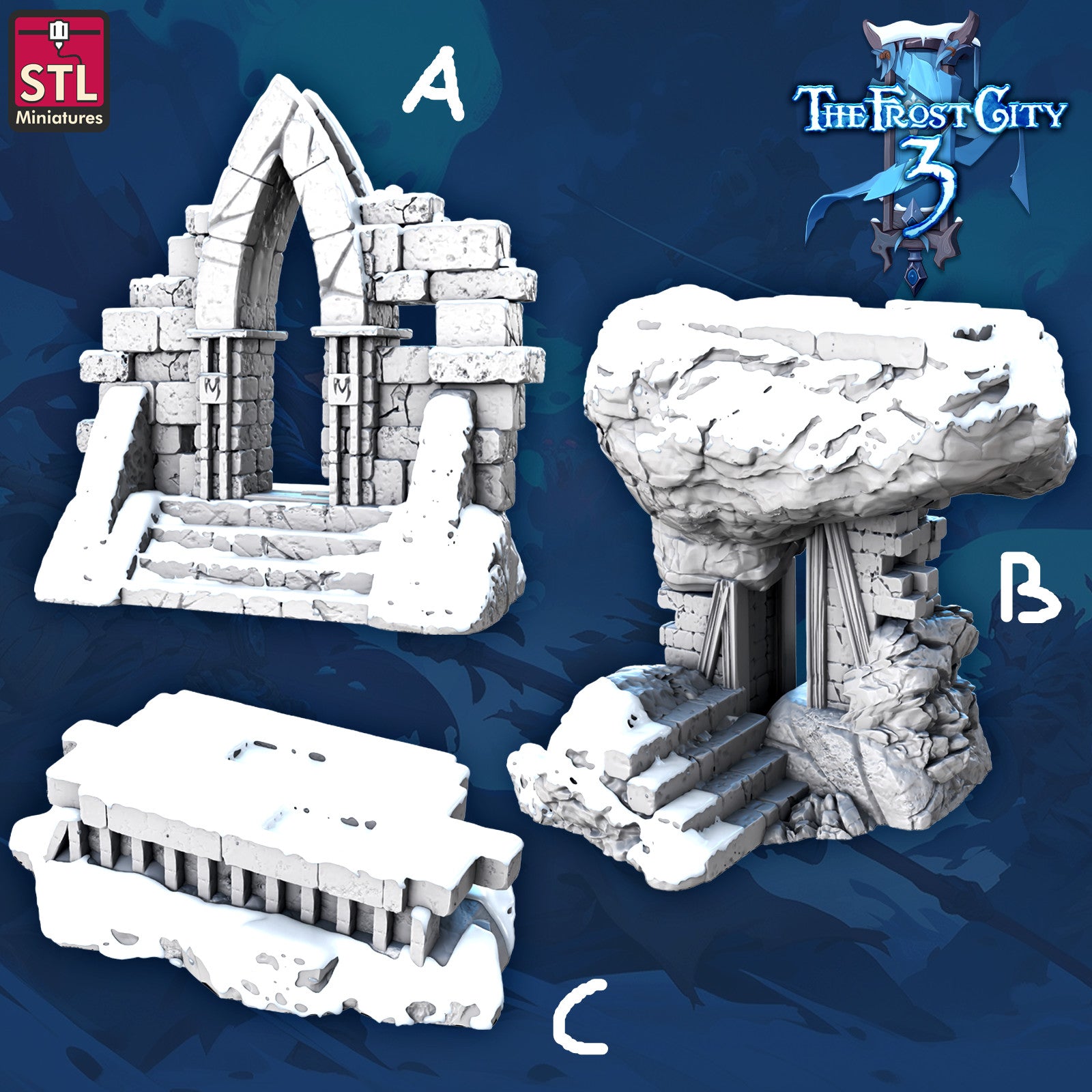 Ruined wall 28mm terrain