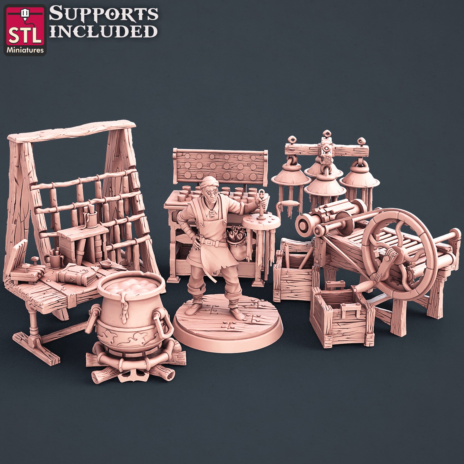 Candle Maker 28mm resin miniature set