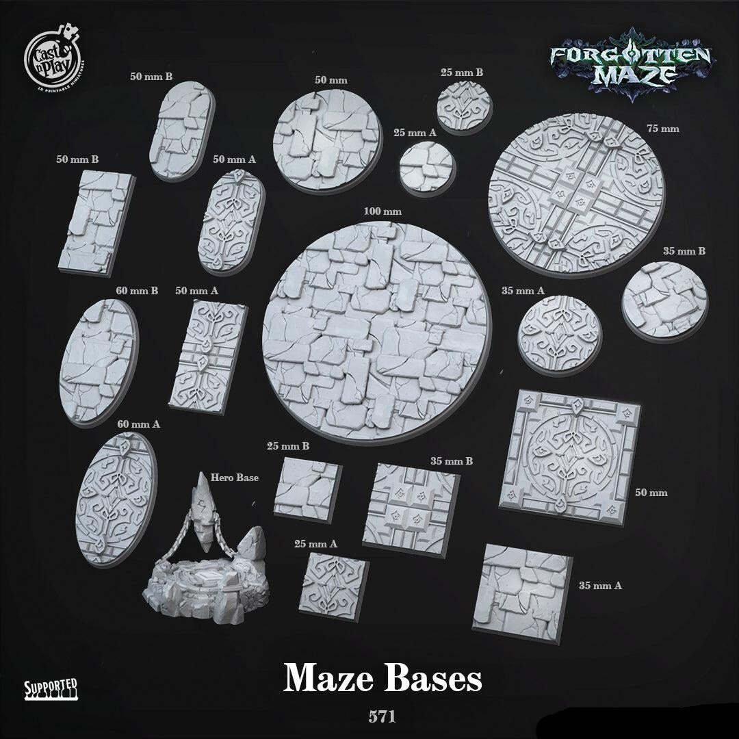 Cast n Play Forgotten Maze Bases Set