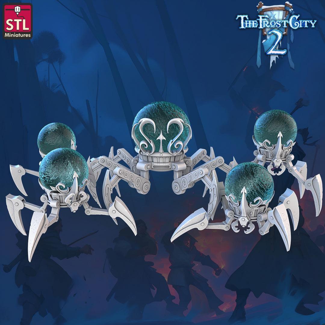 Glass Spiders 28mm resin miniature set, unpainted