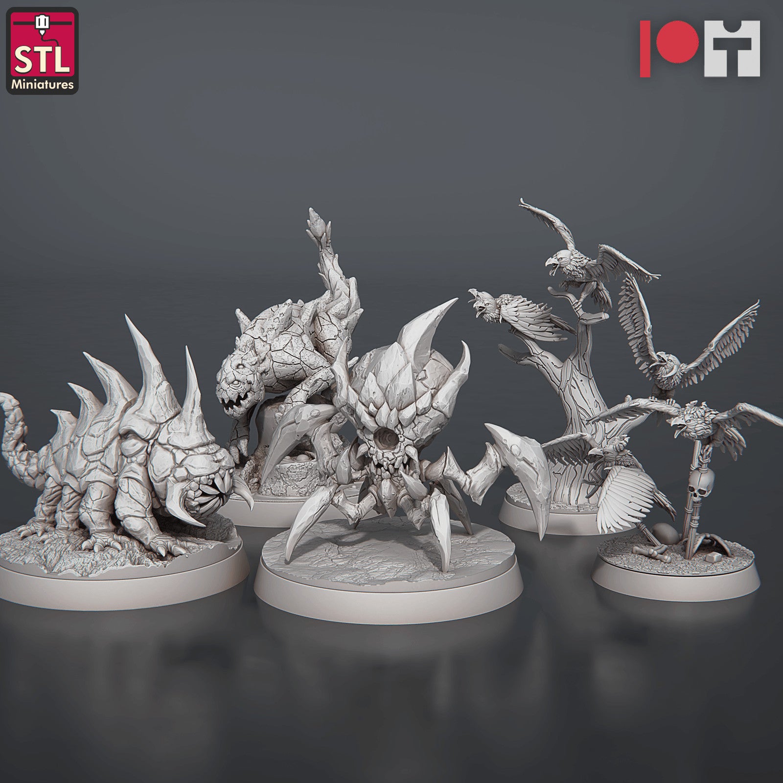Magmites and Hellcrows Set 3D printed 28mm miniatures