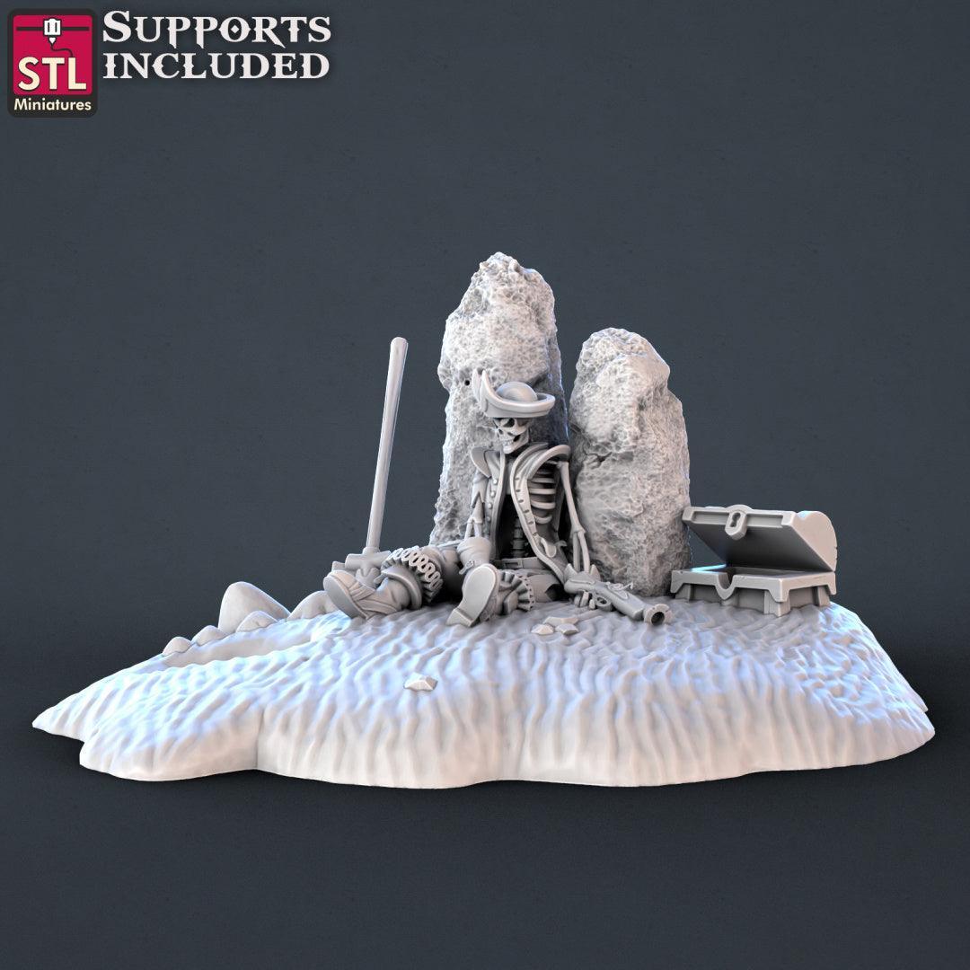 Pirate cannon barrels and props miniatures
