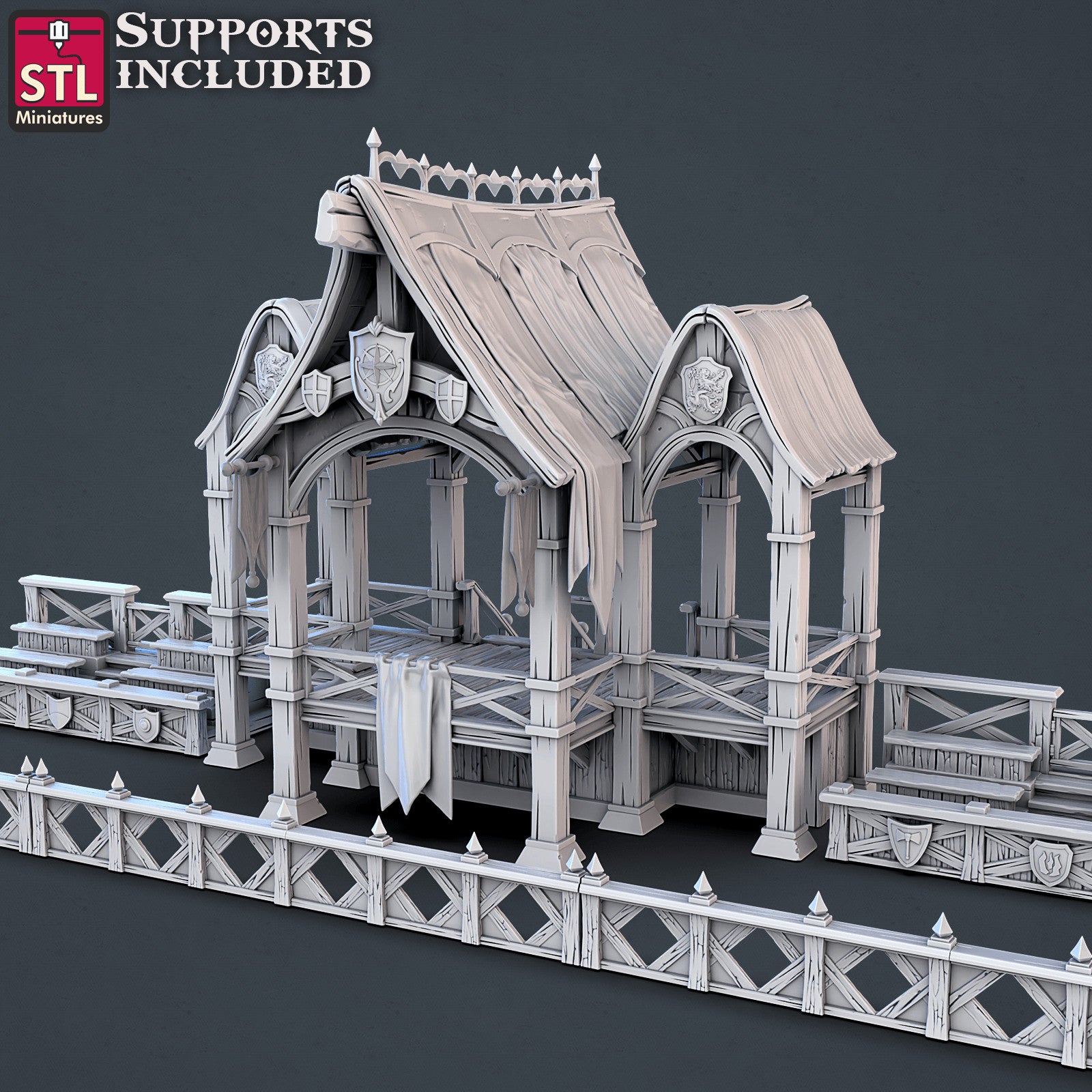 Jousting bleachers and barricades terrain