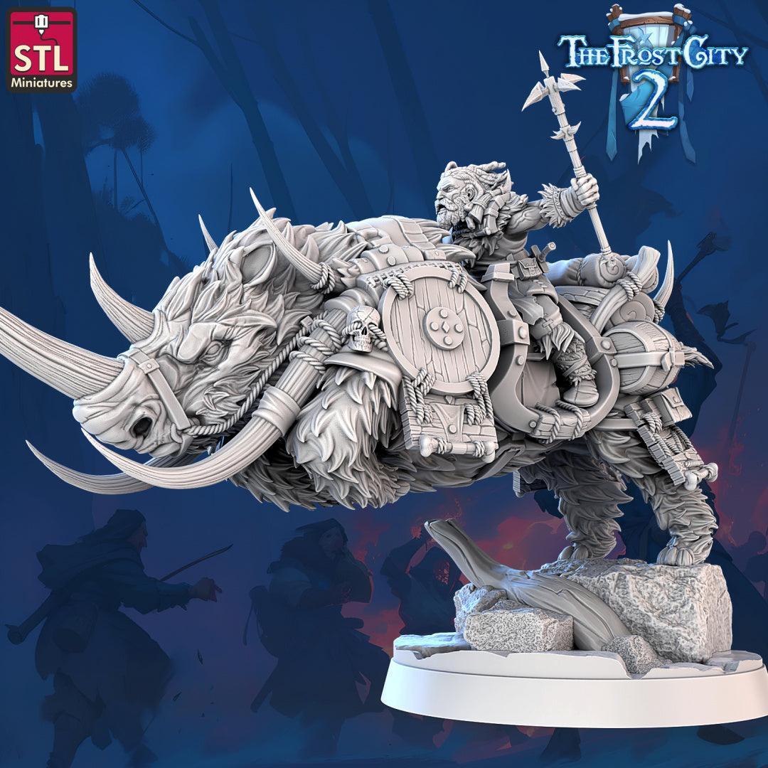 Kornovik woolly rhino 28mm resin miniature