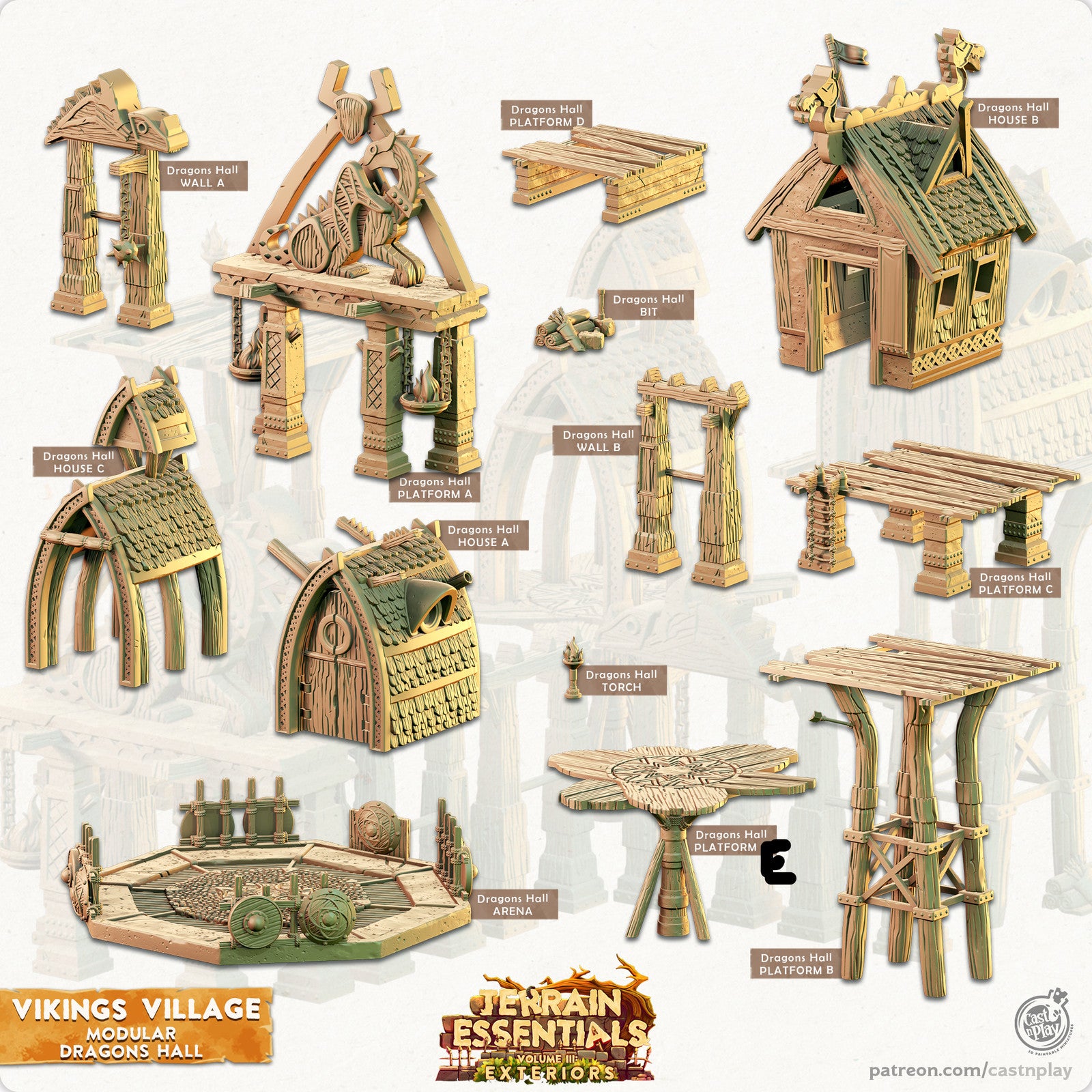 Modular Dragon's Hall – Vikings Village Set