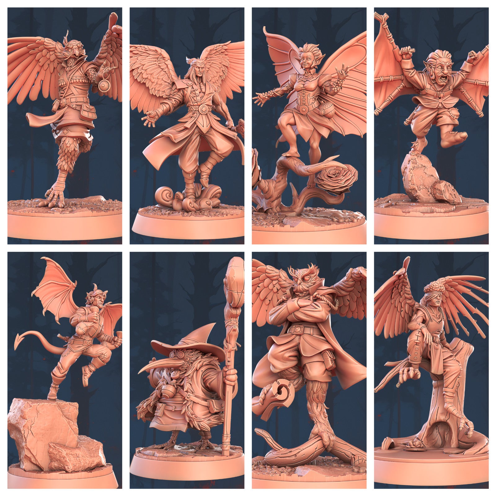 Floating Islands Characters 28mm resin miniature set