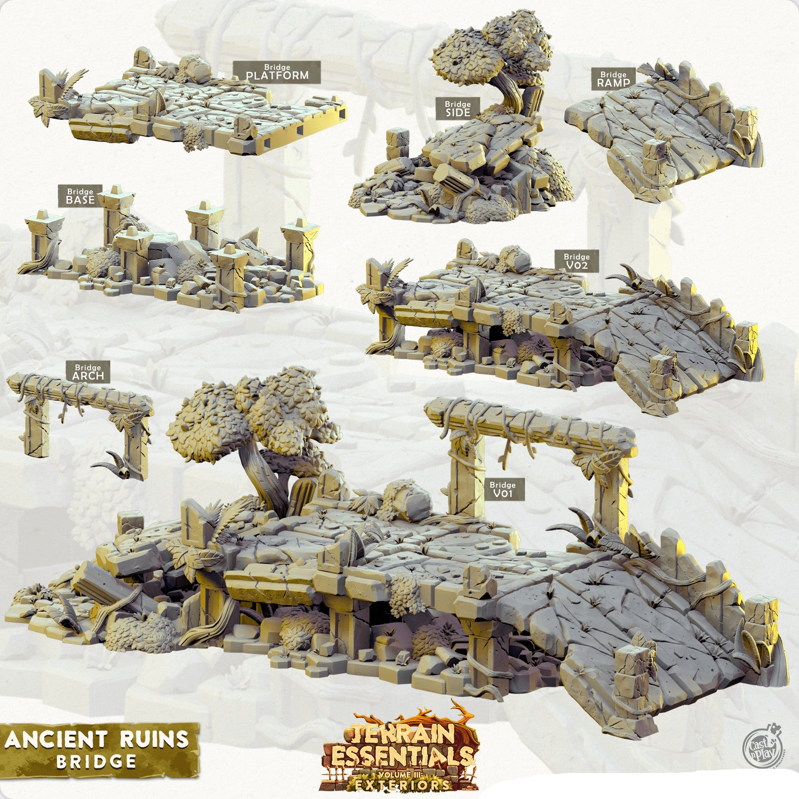 Ancient Ruins Bridge Terrain Set