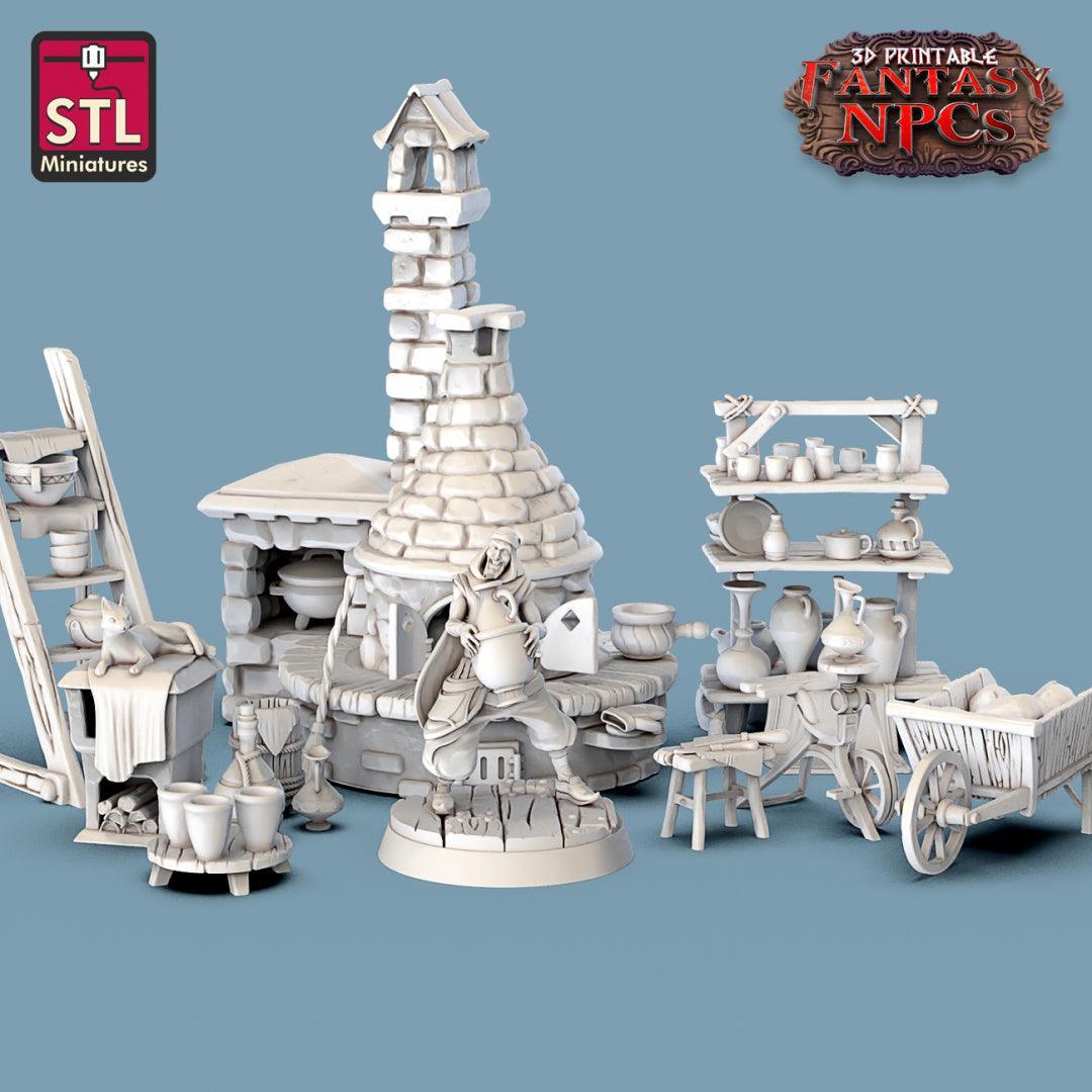 Potter 28mm resin miniature set
