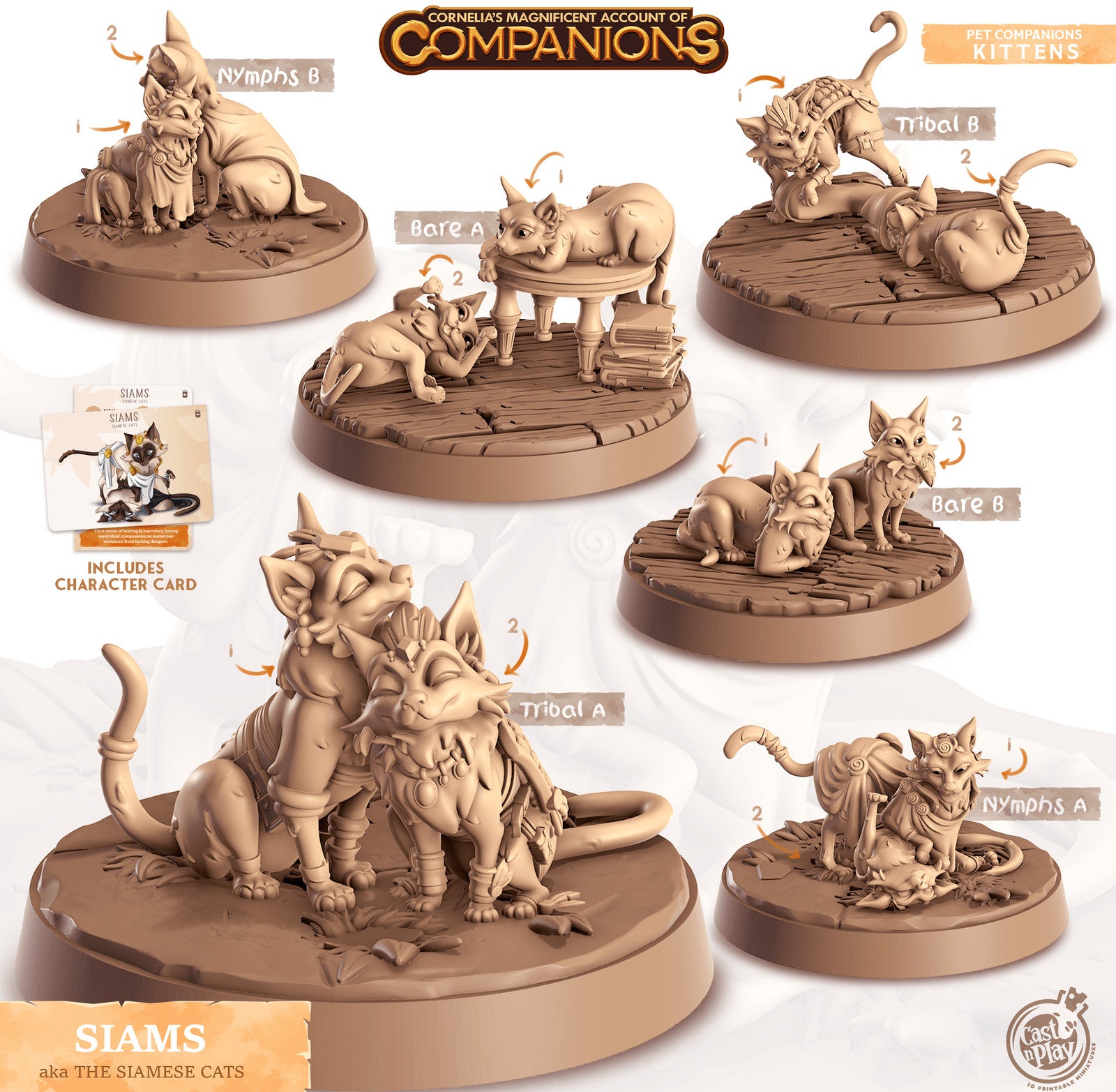 Siams Siamese Cat Companion miniature
