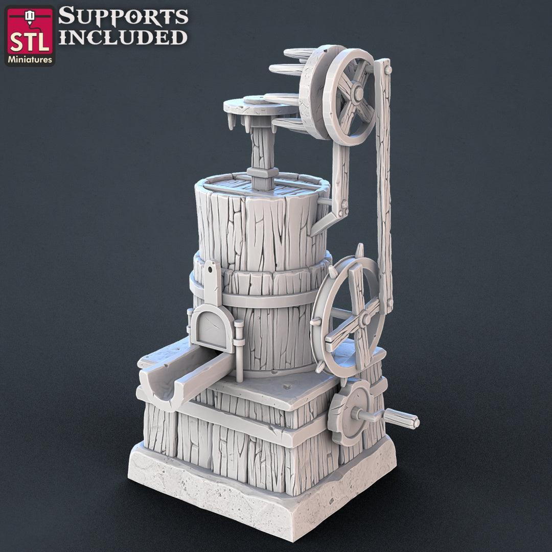 Crane and scaffolding terrain pieces