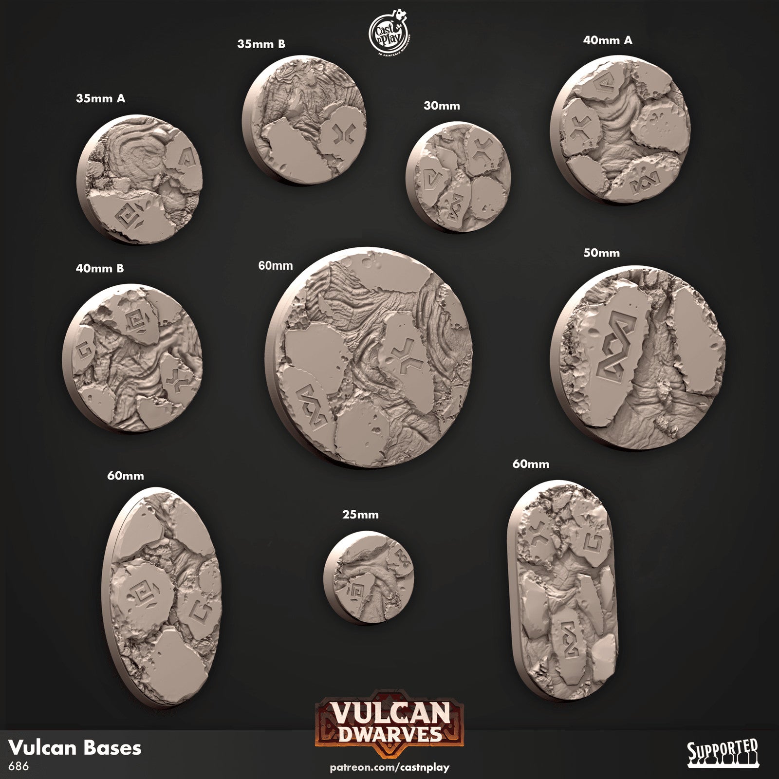 Cast n Play Vulcan Dwarves Bases Set