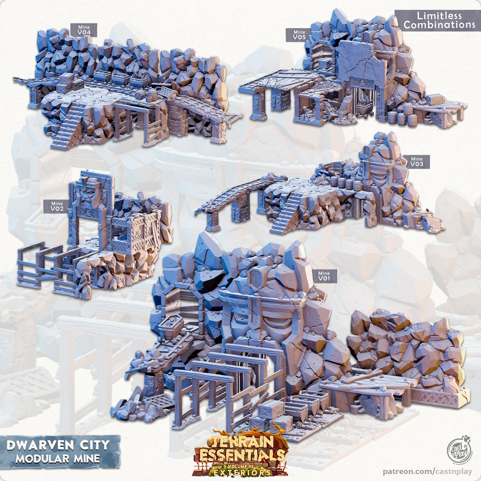Dwarven City exteriors mine set