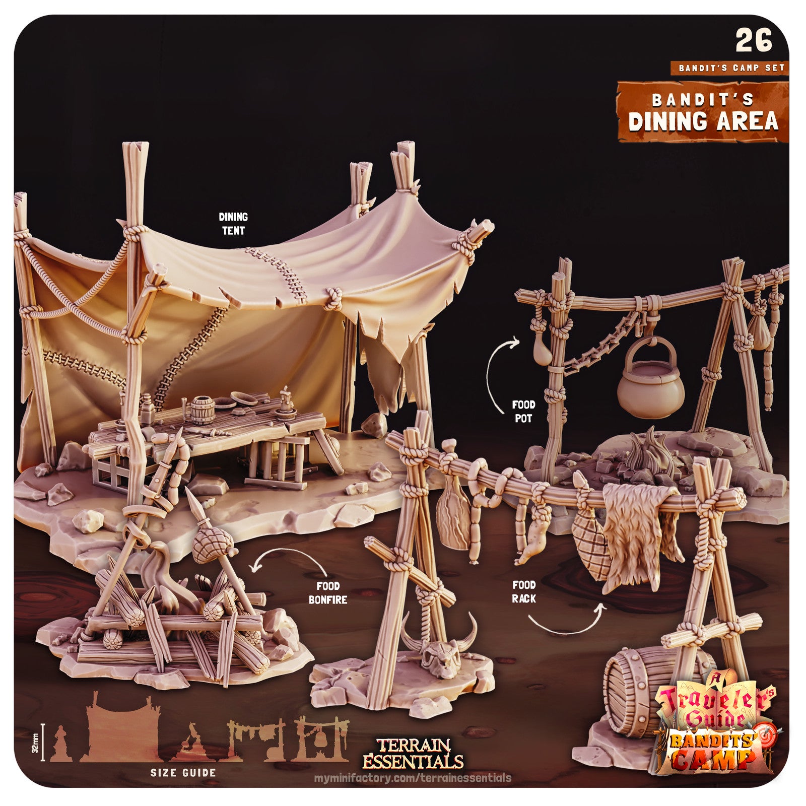 Dining Area Bandits Camp Terrain Set