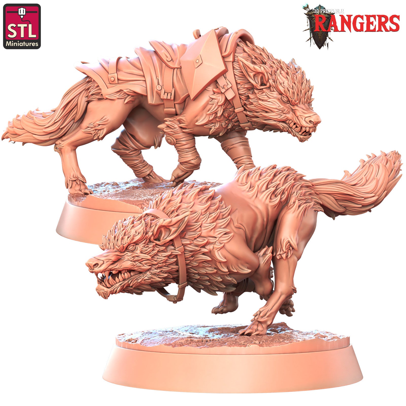 Wolves Rangers 3D printed 28mm miniatures