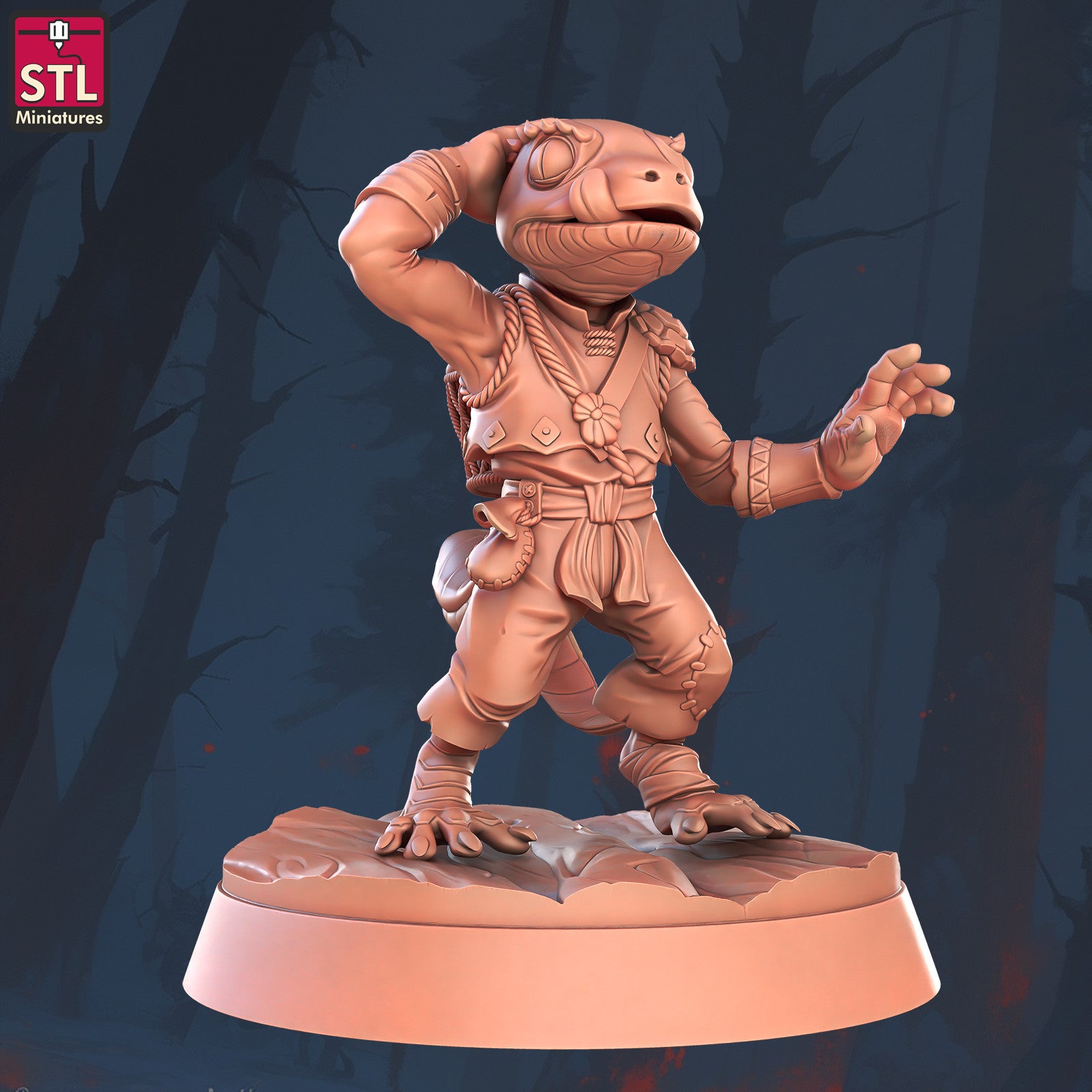 Lizardfolk warrior 28mm miniature