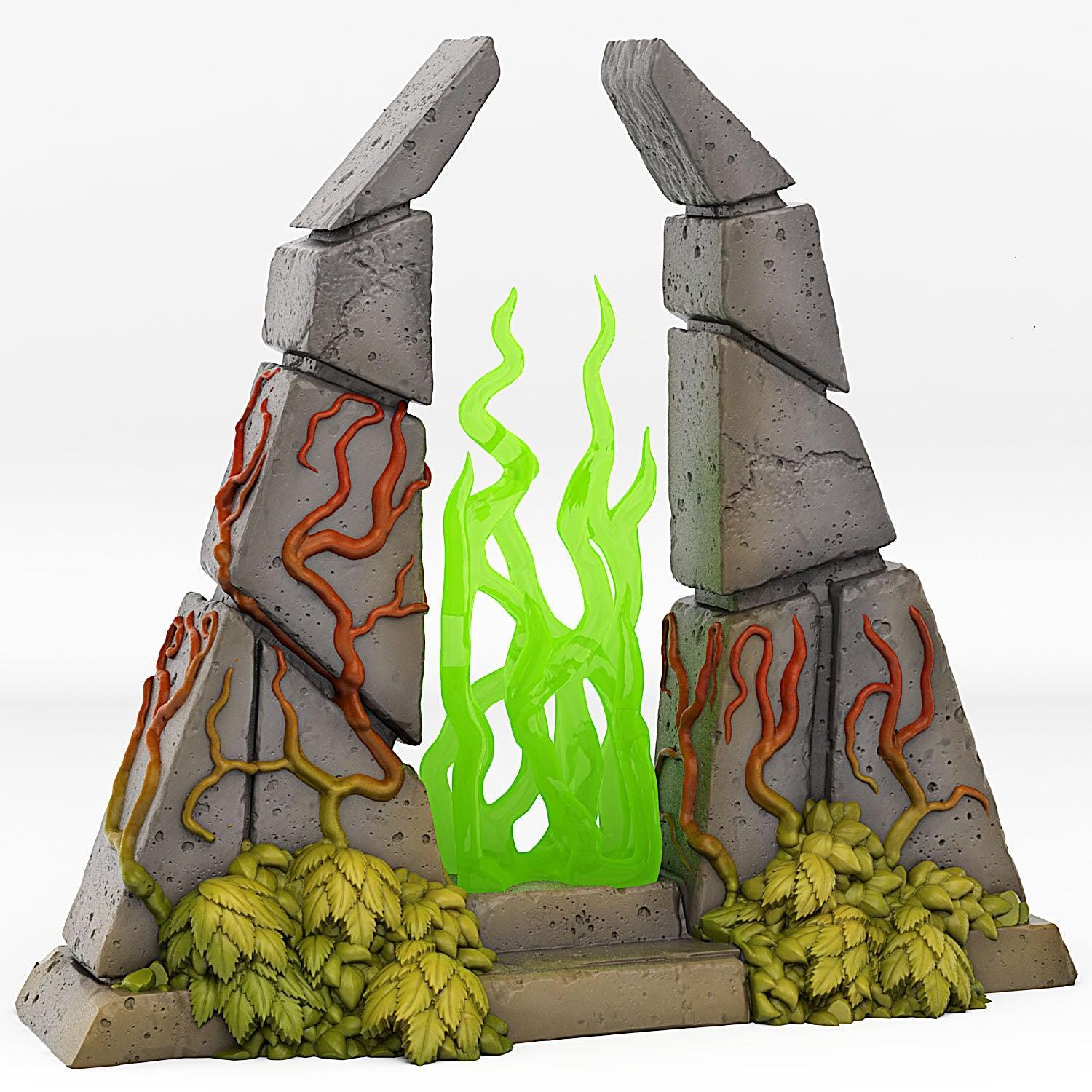 Temple Portal With Its Green Fire Effect